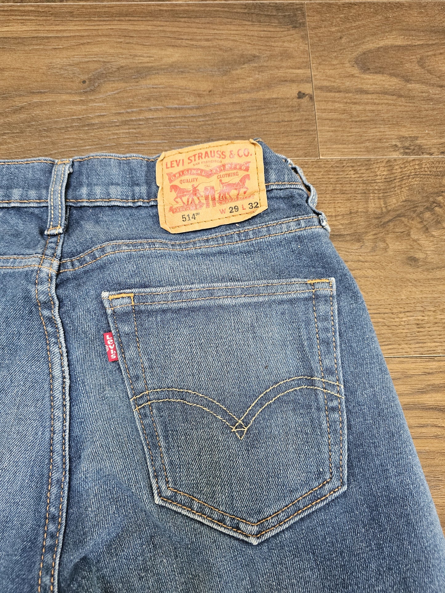 Levi's Mens Blue Jeans 514 Straight Fit W29/32L Denim