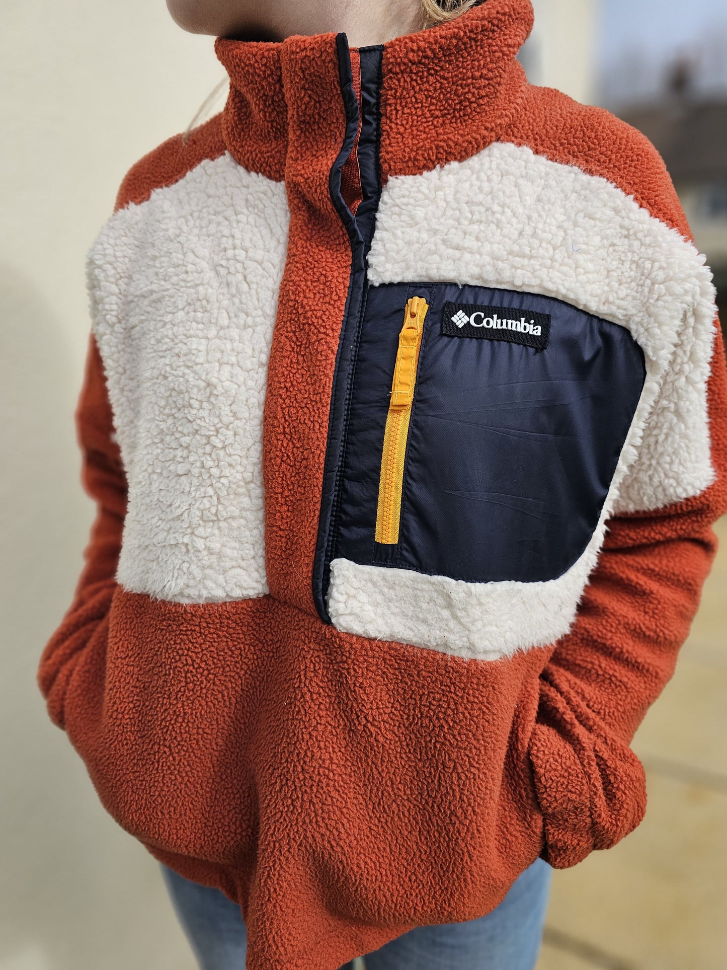Columbia Ladies' Sherpa Fleece Half Snap Pullover - XL/ Extra Large