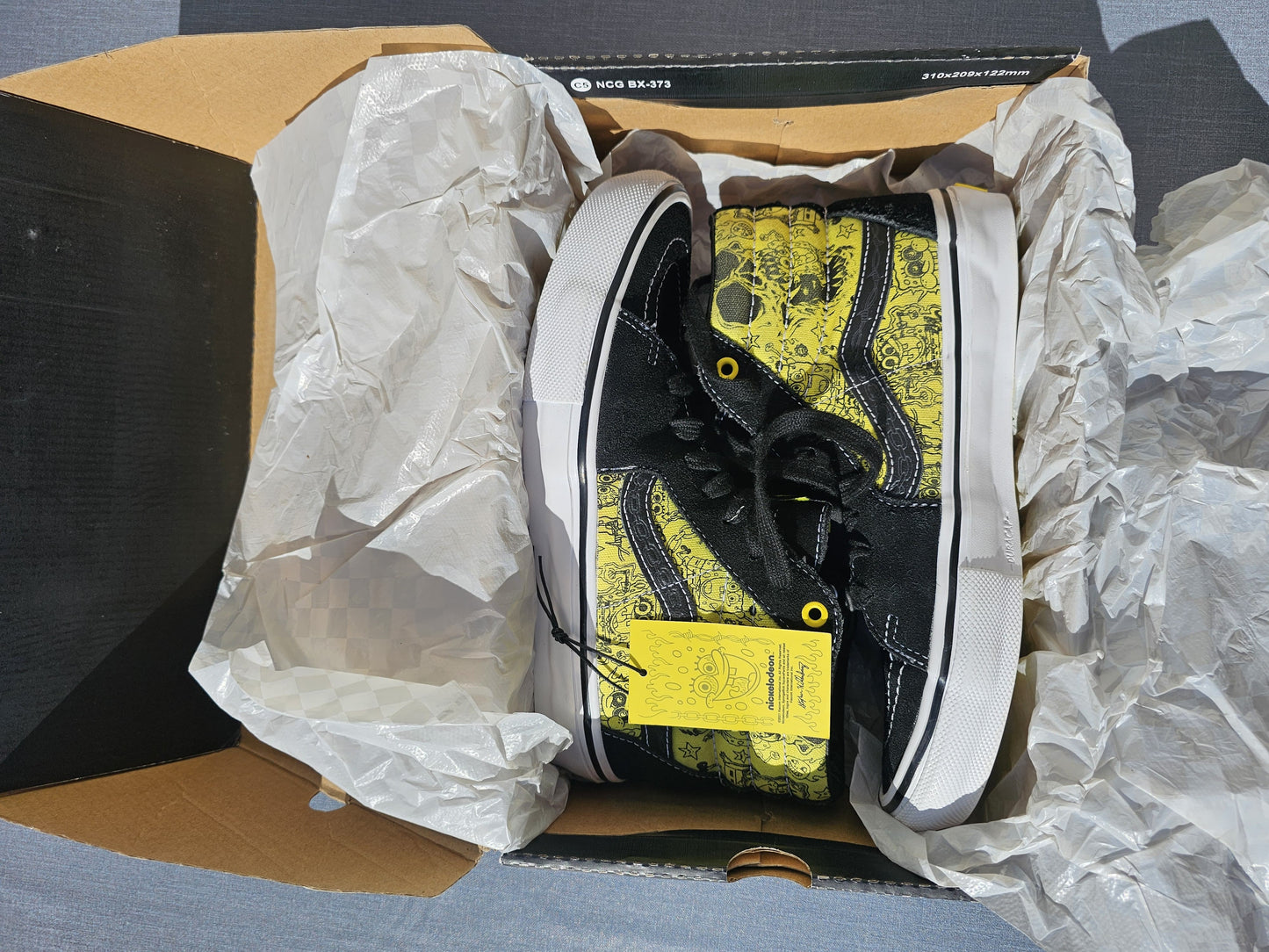 Awesome Vans X Sponge Bob Square Pants Gigliotti High Top Trainers Skate Shoes UK 6.5