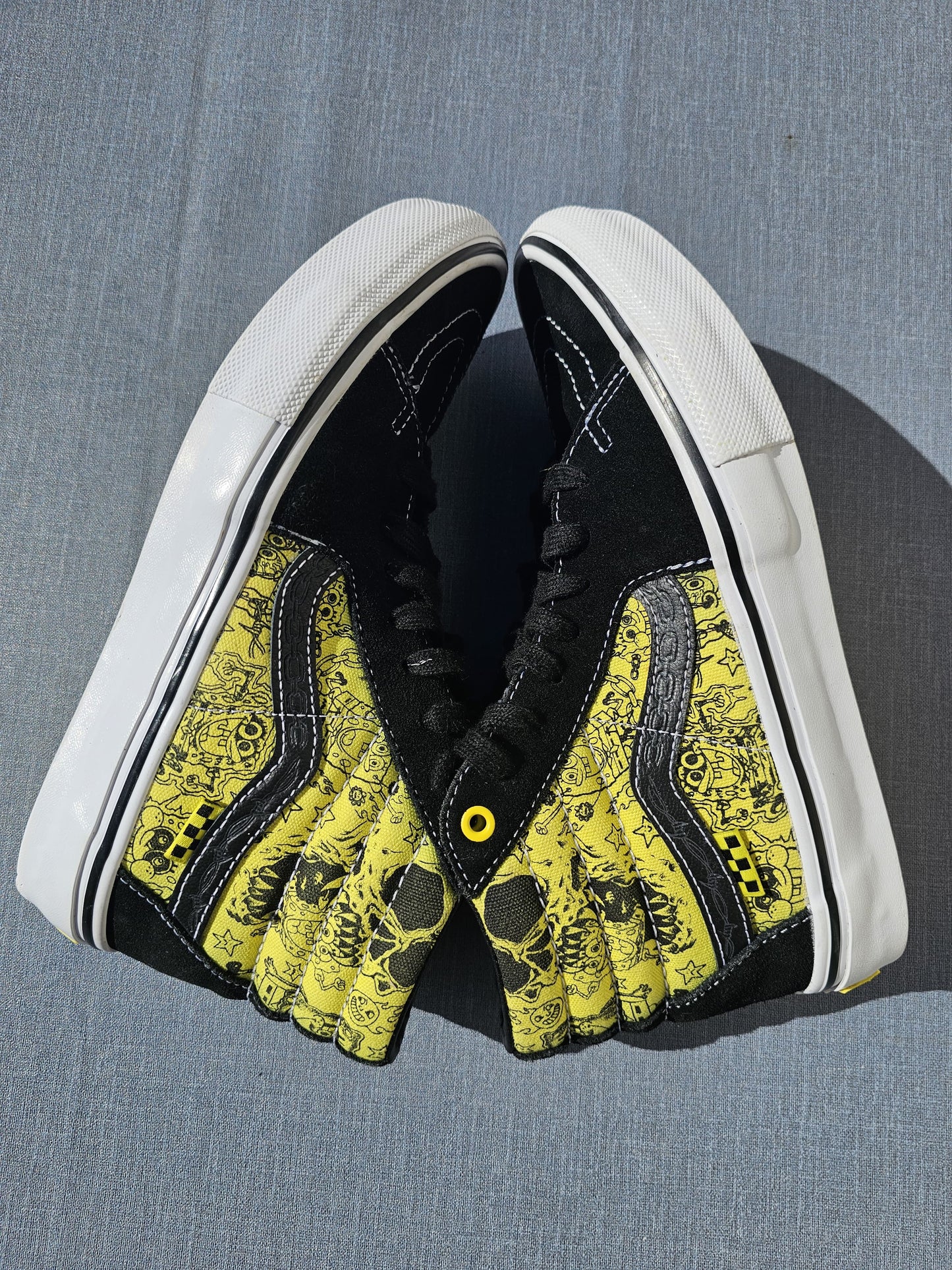 Awesome Vans X Sponge Bob Square Pants Gigliotti High Top Trainers Skate Shoes UK 6.5