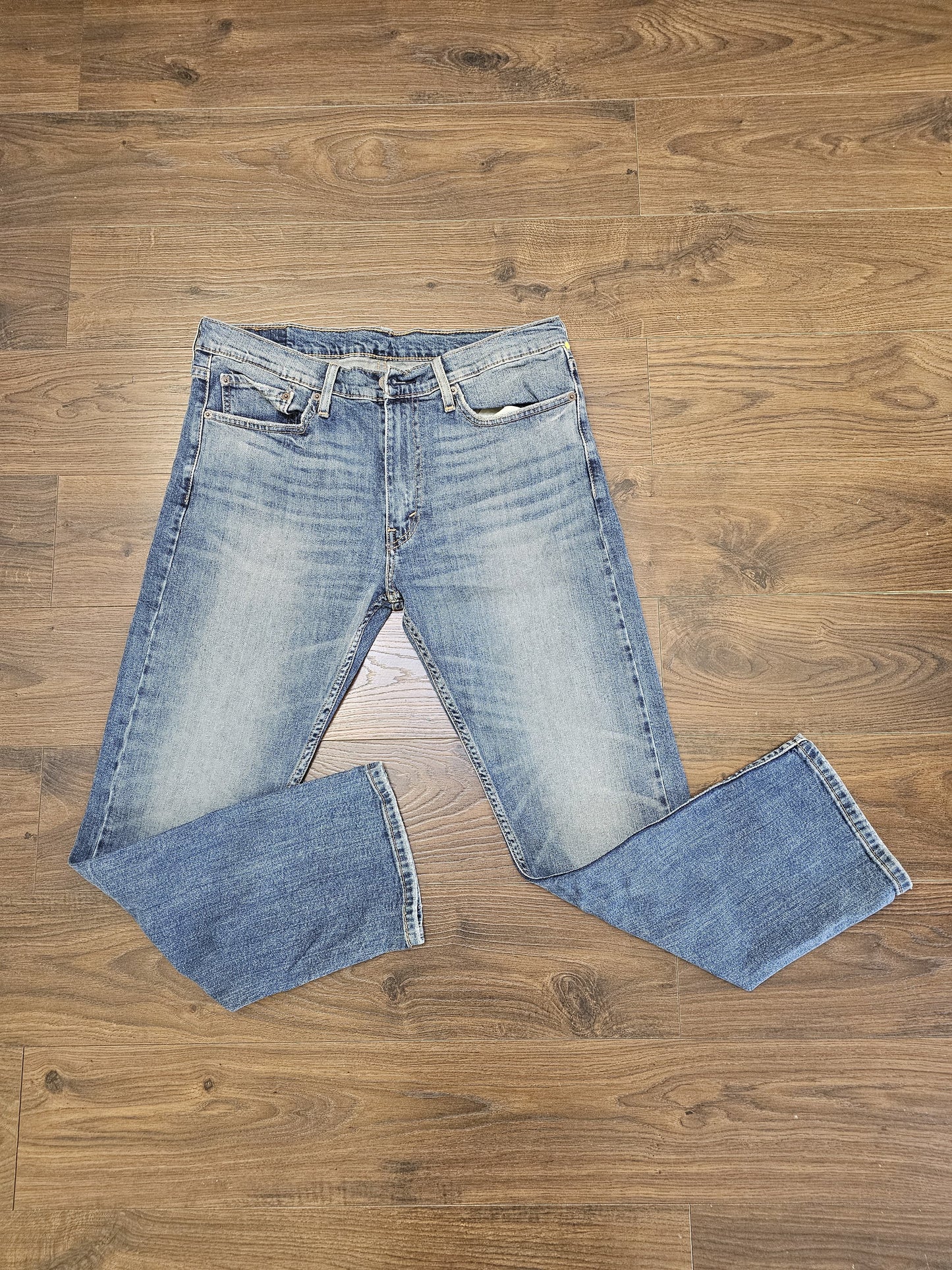Levi's Mens Blue Jeans 513 Slim Straight Fit W34/28L Denim
