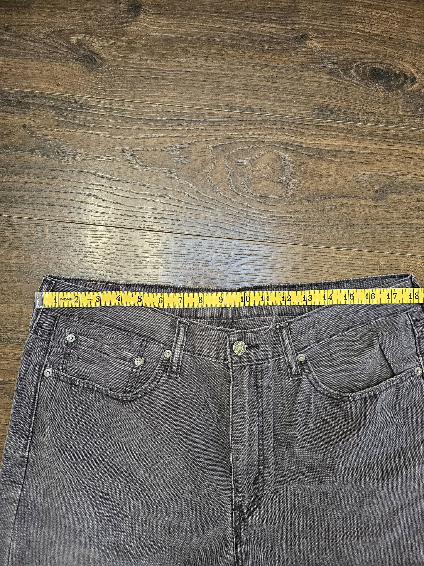 Levi's Mens Grey Jeans 514 Straight Fit W36/32L Denim
