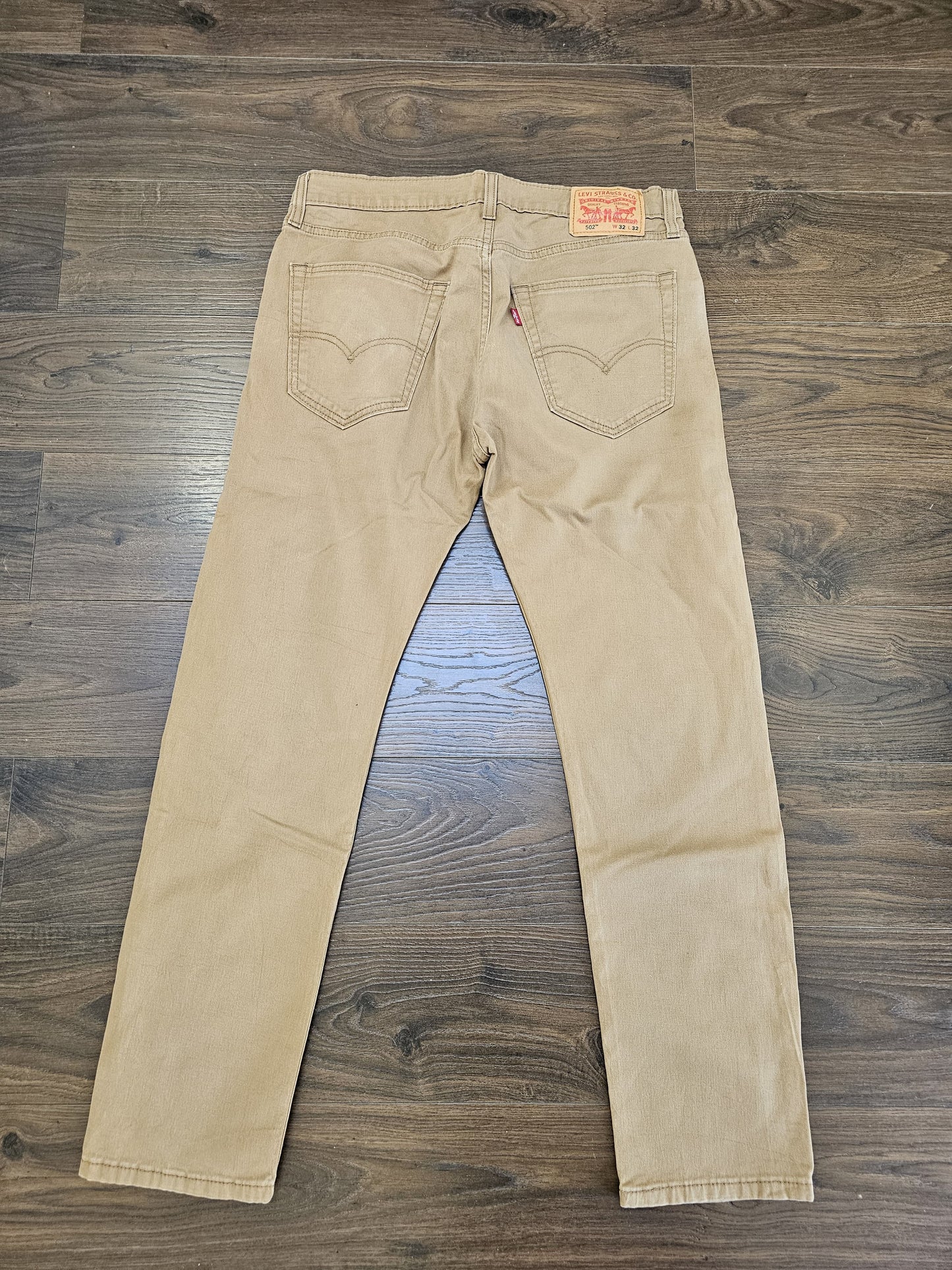 Levi's Mens Beige Jeans 502 Tapered Fit W33/30L Denim