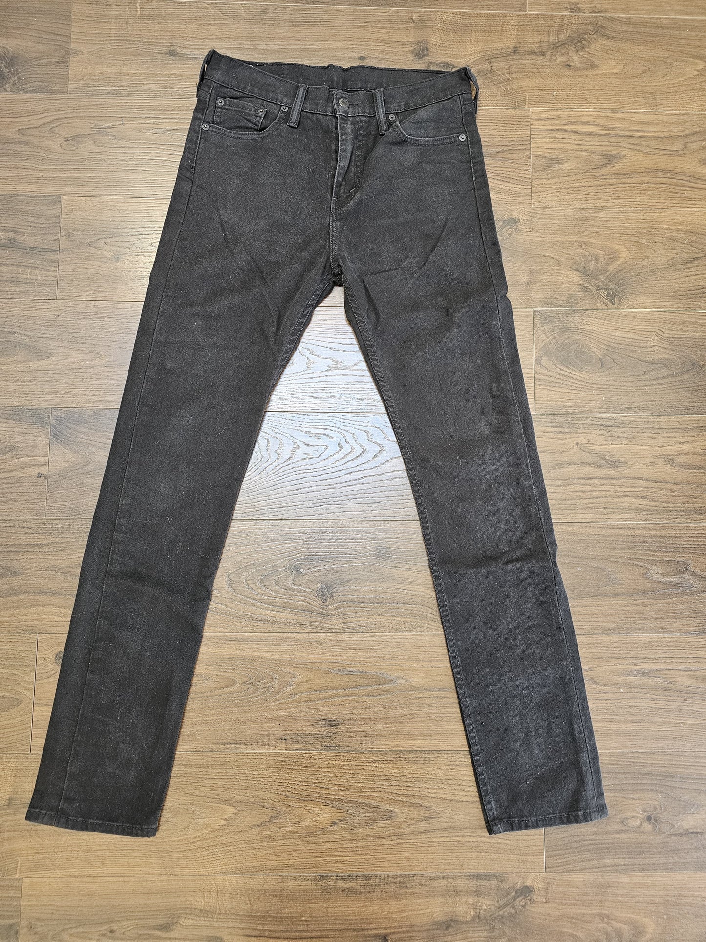 Levi's Mens Black Jeans 510 Skinny Fit W34/33L Denim