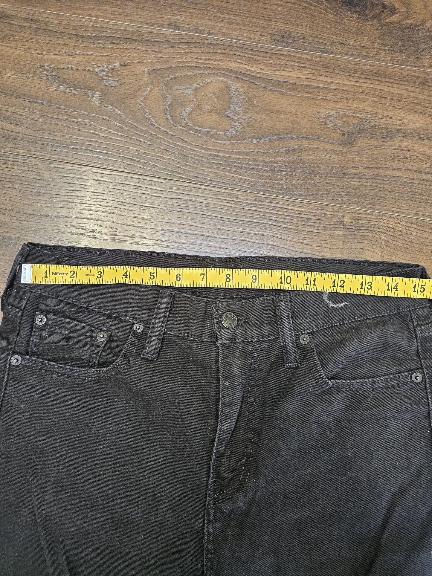 Levi's Mens Black Jeans 510 Skinny Fit W34/33L Denim