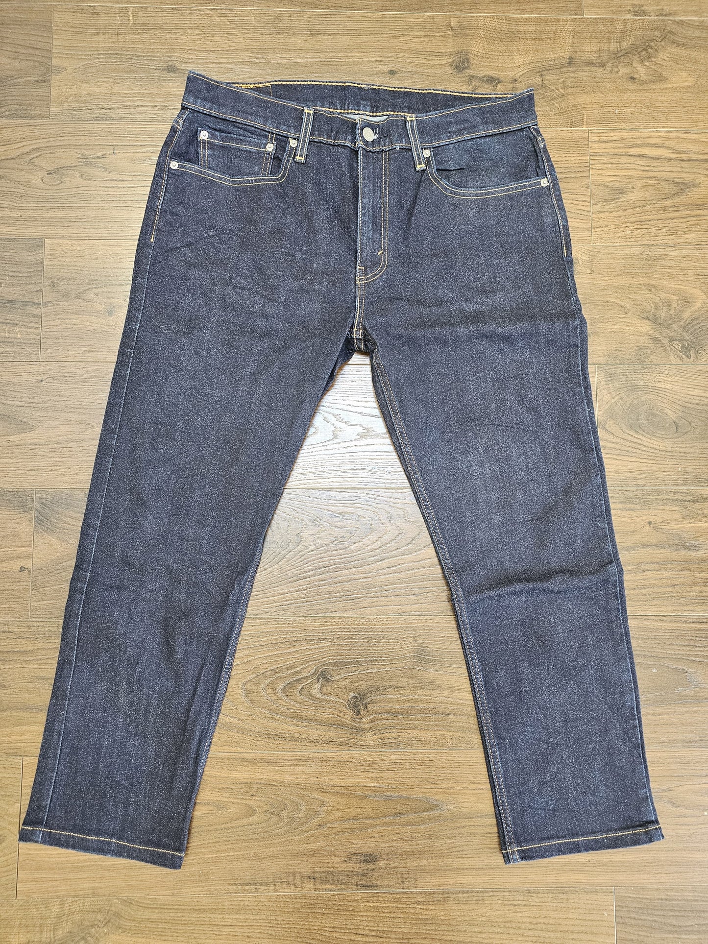 Levi's Mens Blue Jeans 502 Tapered Fit W34/27L Denim