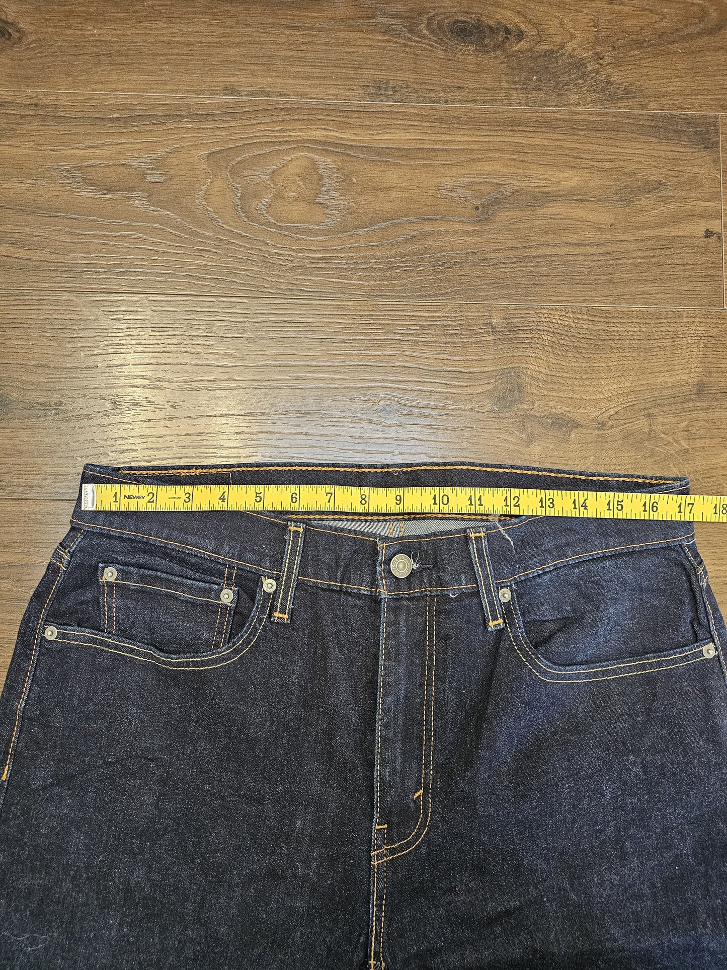 Levi's Mens Blue Jeans 502 Tapered Fit W34/27L Denim