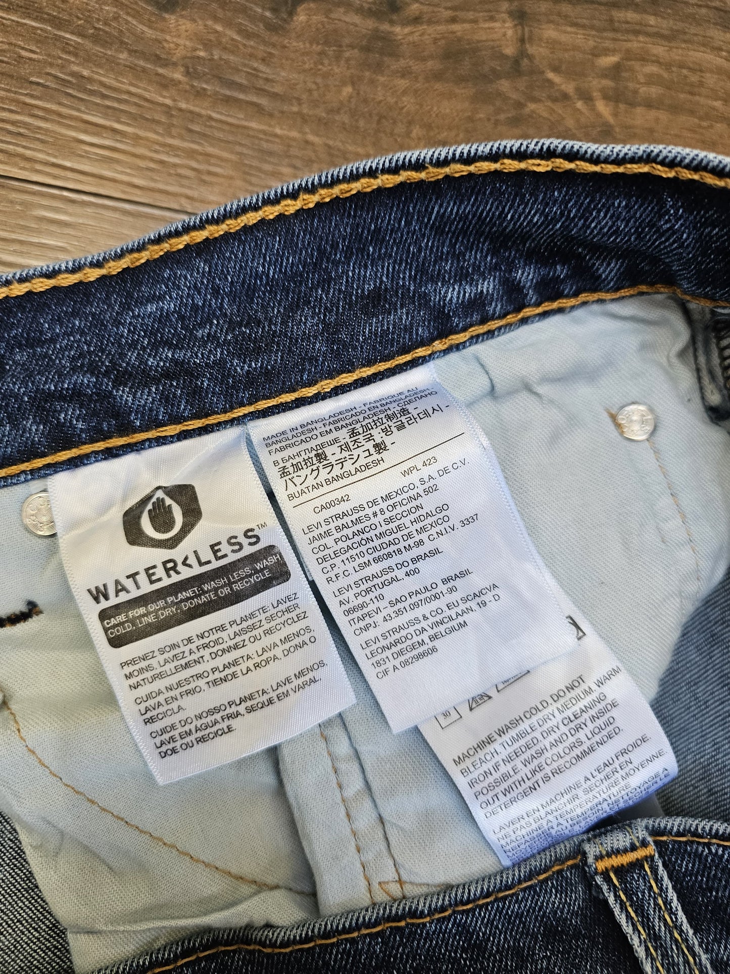 Levi's Mens Blue Jeans 511 Slim Fit W36/30L Denim