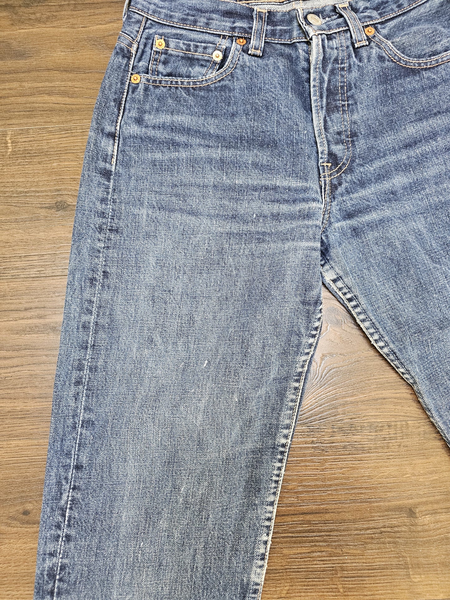 Levi's Vintage Womens Blue Jeans 535 Skinny Fit W28/32L Denim