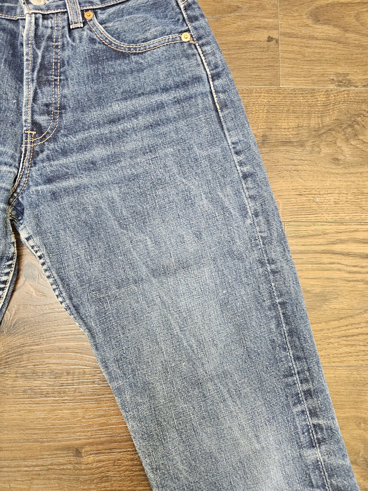 Levi's Vintage Womens Blue Jeans 535 Skinny Fit W28/32L Denim