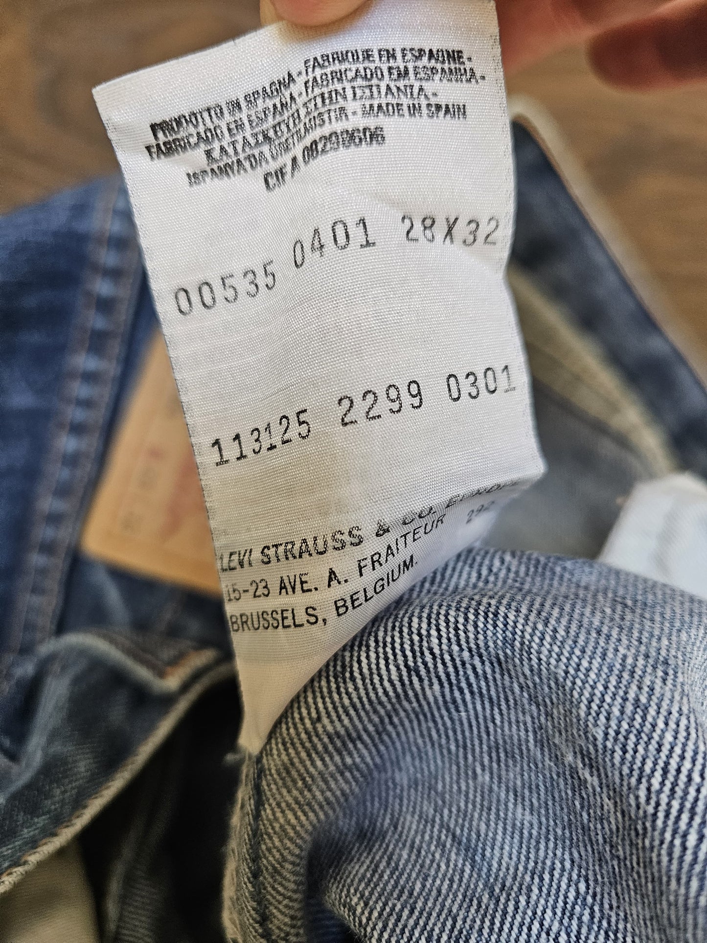 Levi's Vintage Womens Blue Jeans 535 Skinny Fit W28/32L Denim