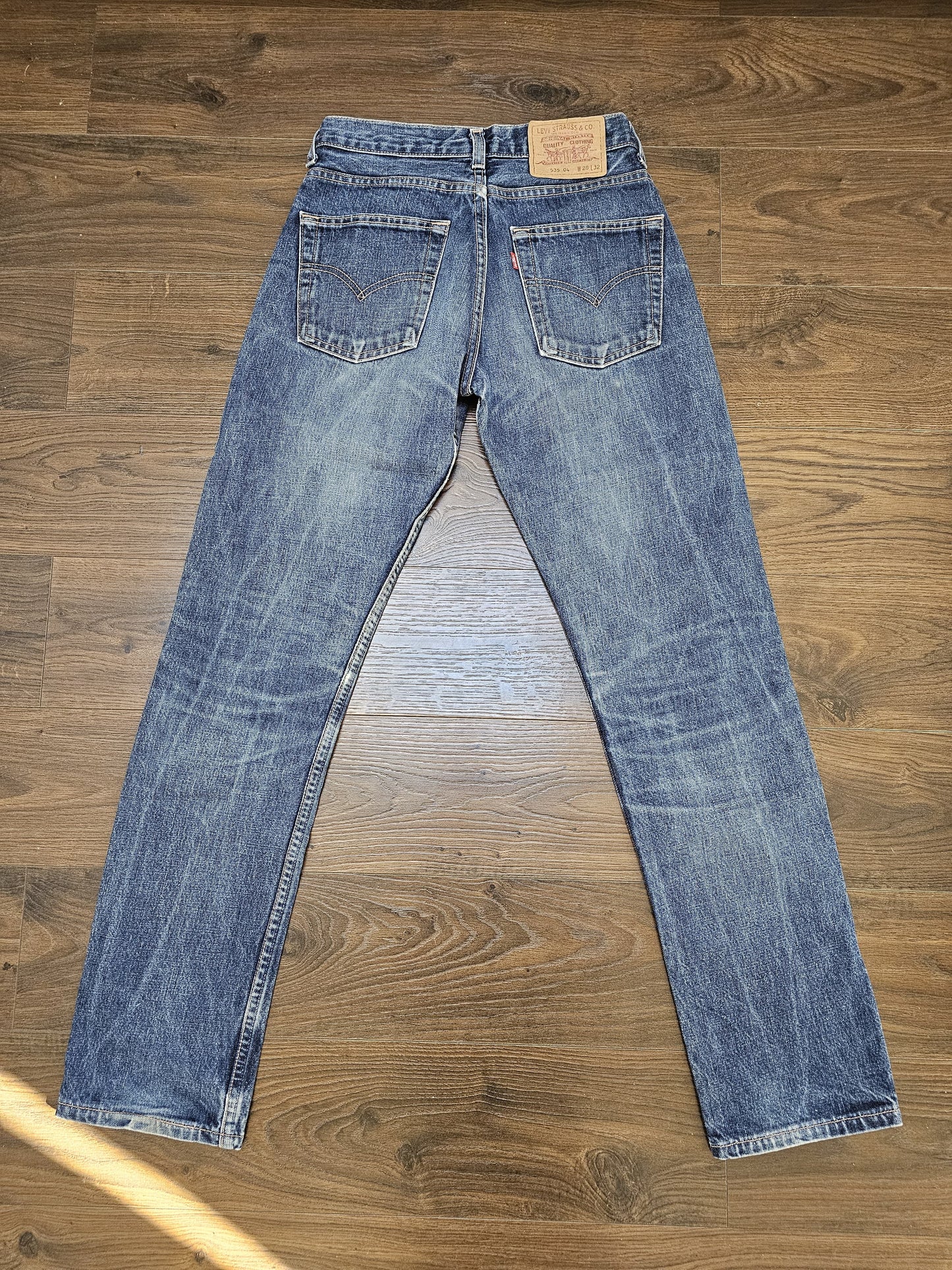 Levi's Vintage Womens Blue Jeans 535 Skinny Fit W28/32L Denim