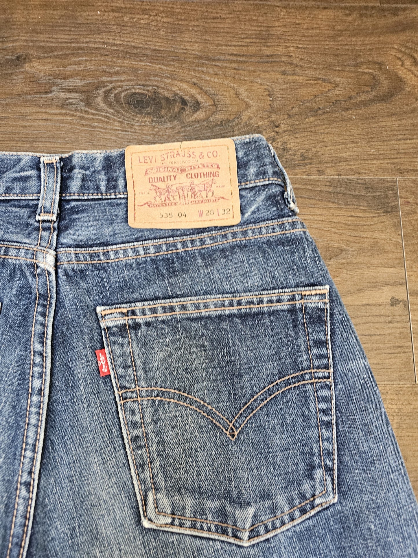 Levi's Vintage Womens Blue Jeans 535 Skinny Fit W28/32L Denim