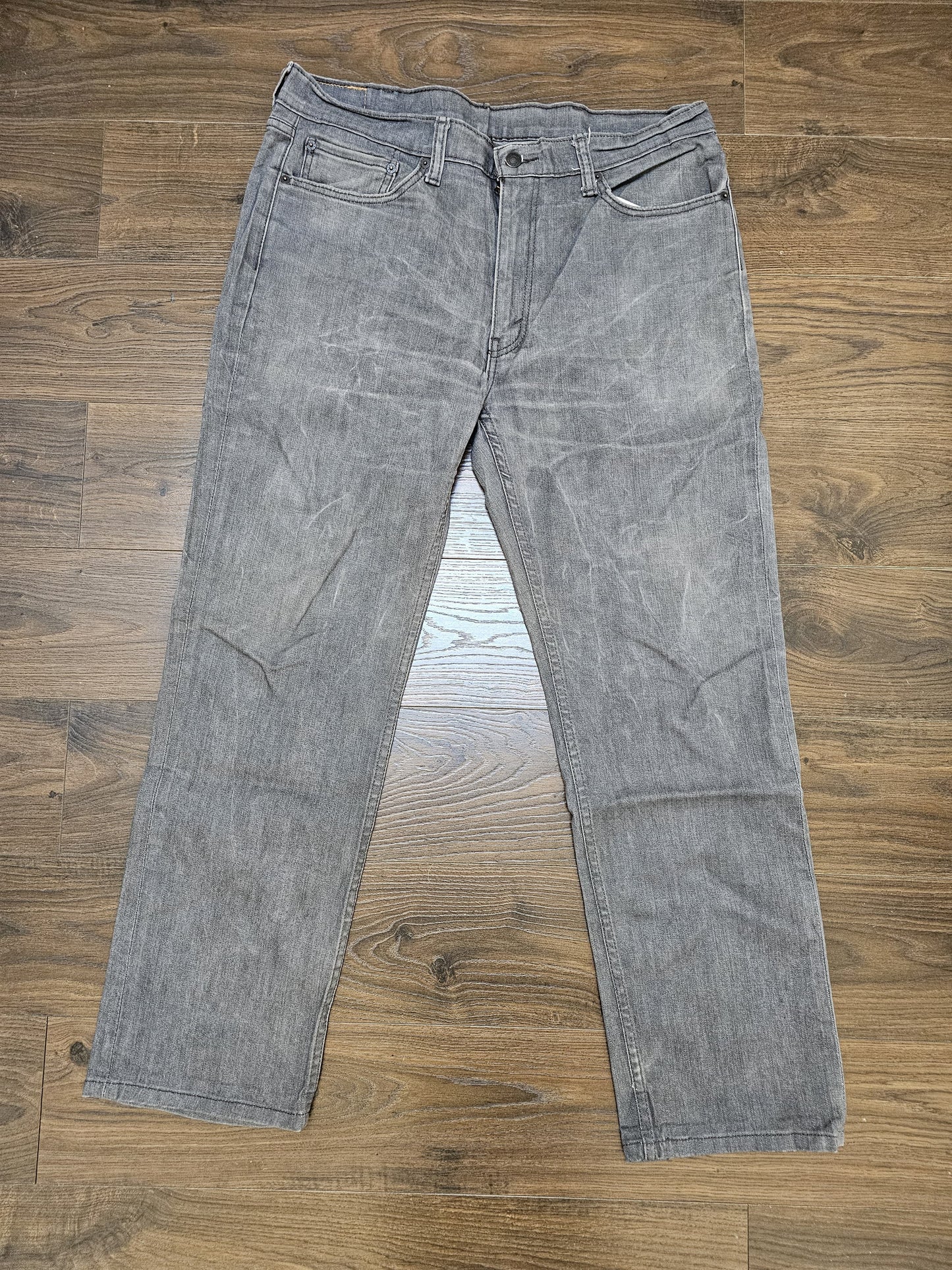 Levi's Mens Grey Jeans 514 Straight Fit W38/30L Denim