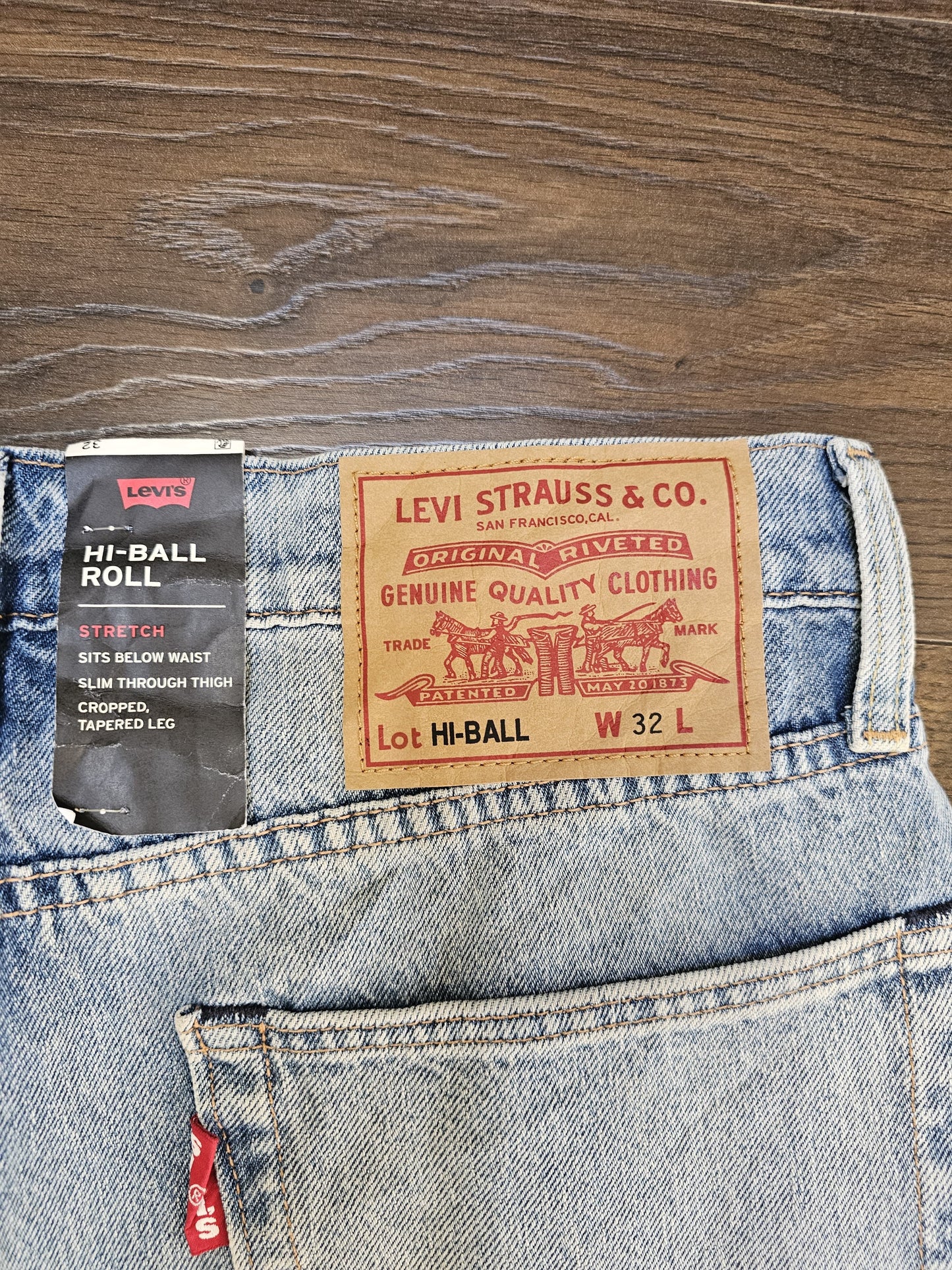 Levi's Ripped Mens Blue Jeans Lot: High Ball W32/30L Denim