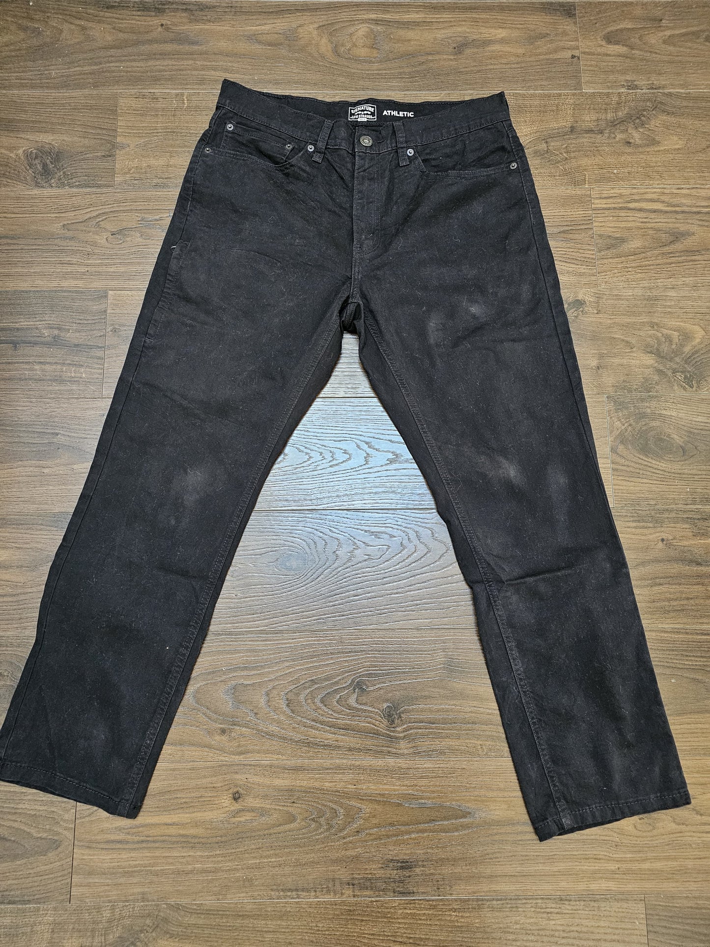 Levi's Mens Black Jeans Athletic Fit W34/29L Denim