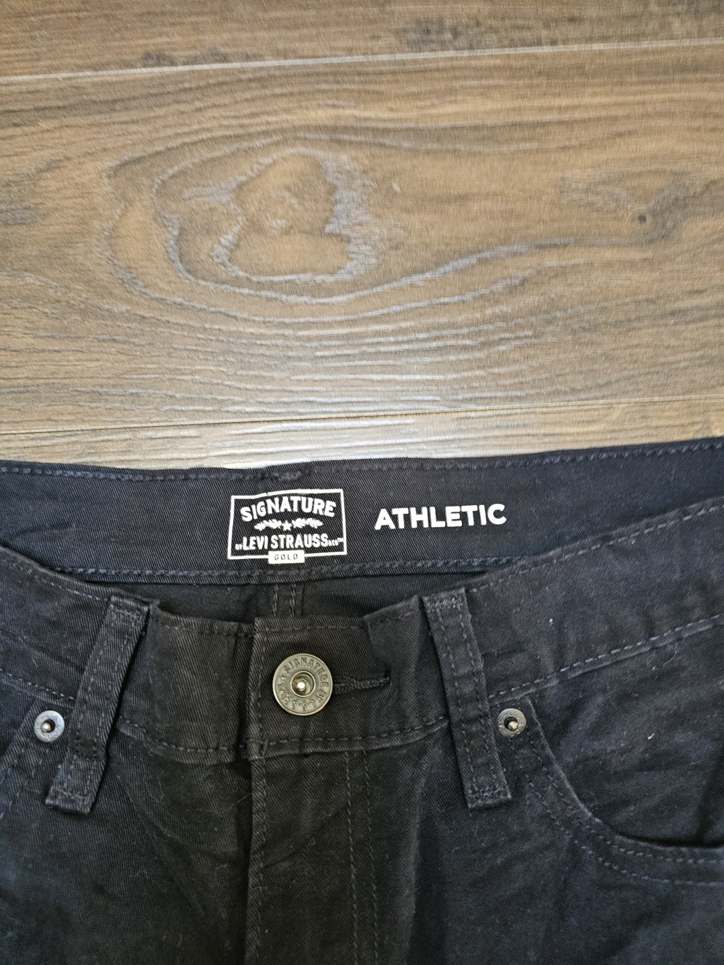 Levi's Mens Black Jeans Athletic Fit W34/29L Denim