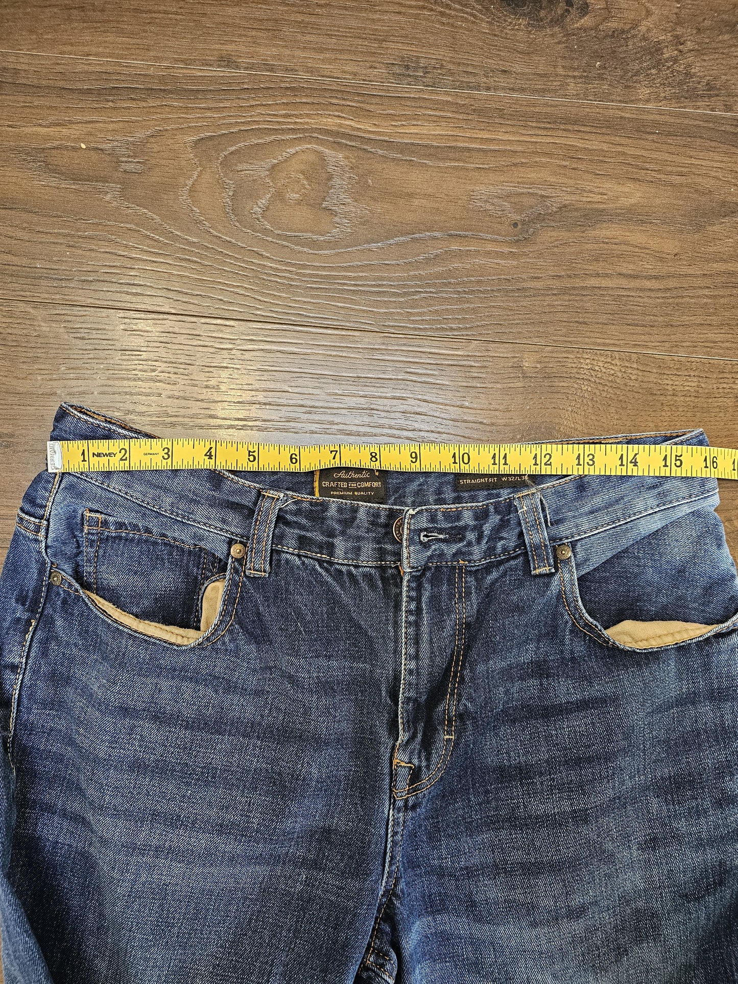 TU Mens Blue Jeans Straight Fit W32/29L Denim