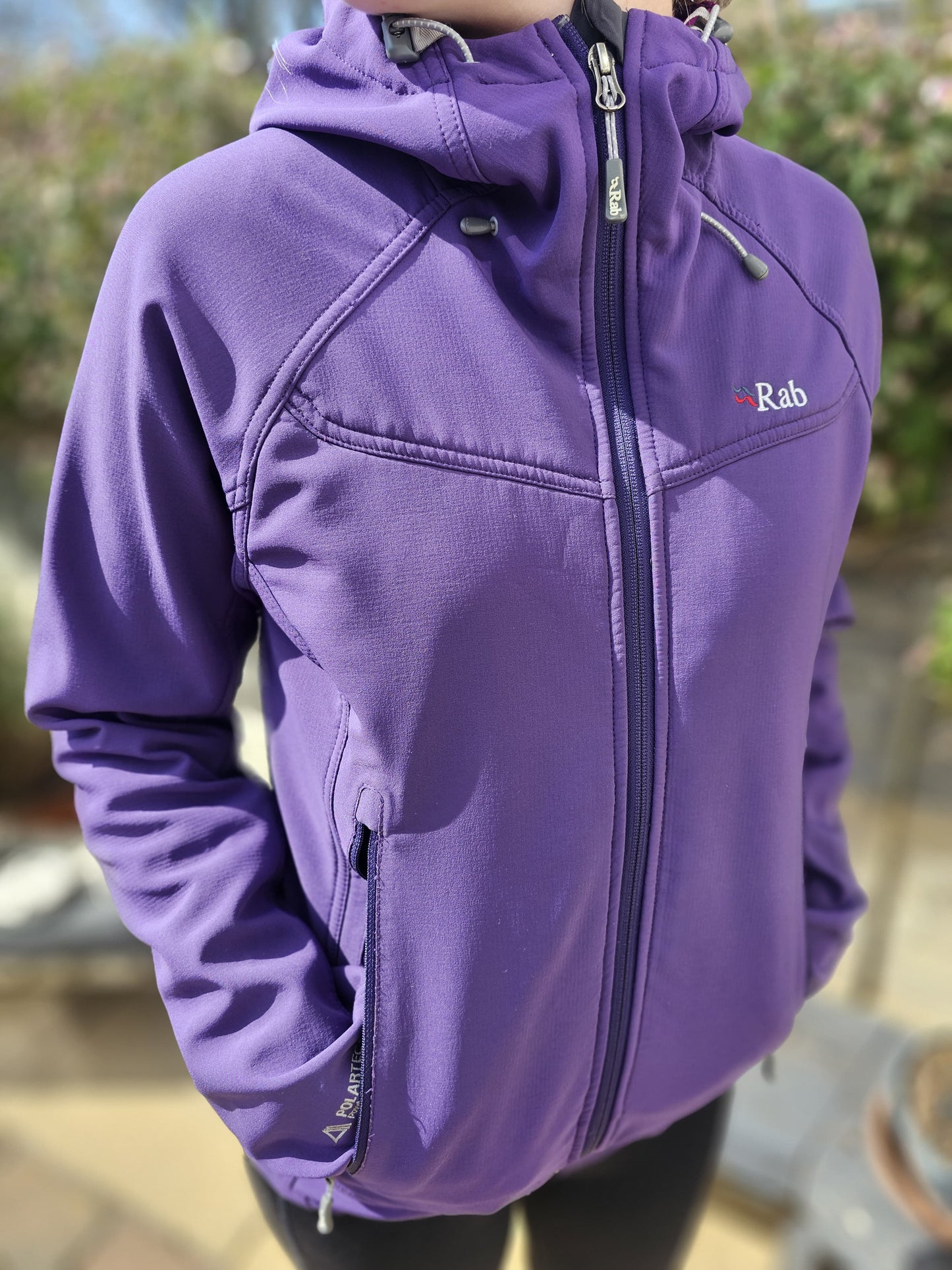 Rab Womens Baltoro Polartec Soft Shell Hooded Full Zip Jacket - UK 12
