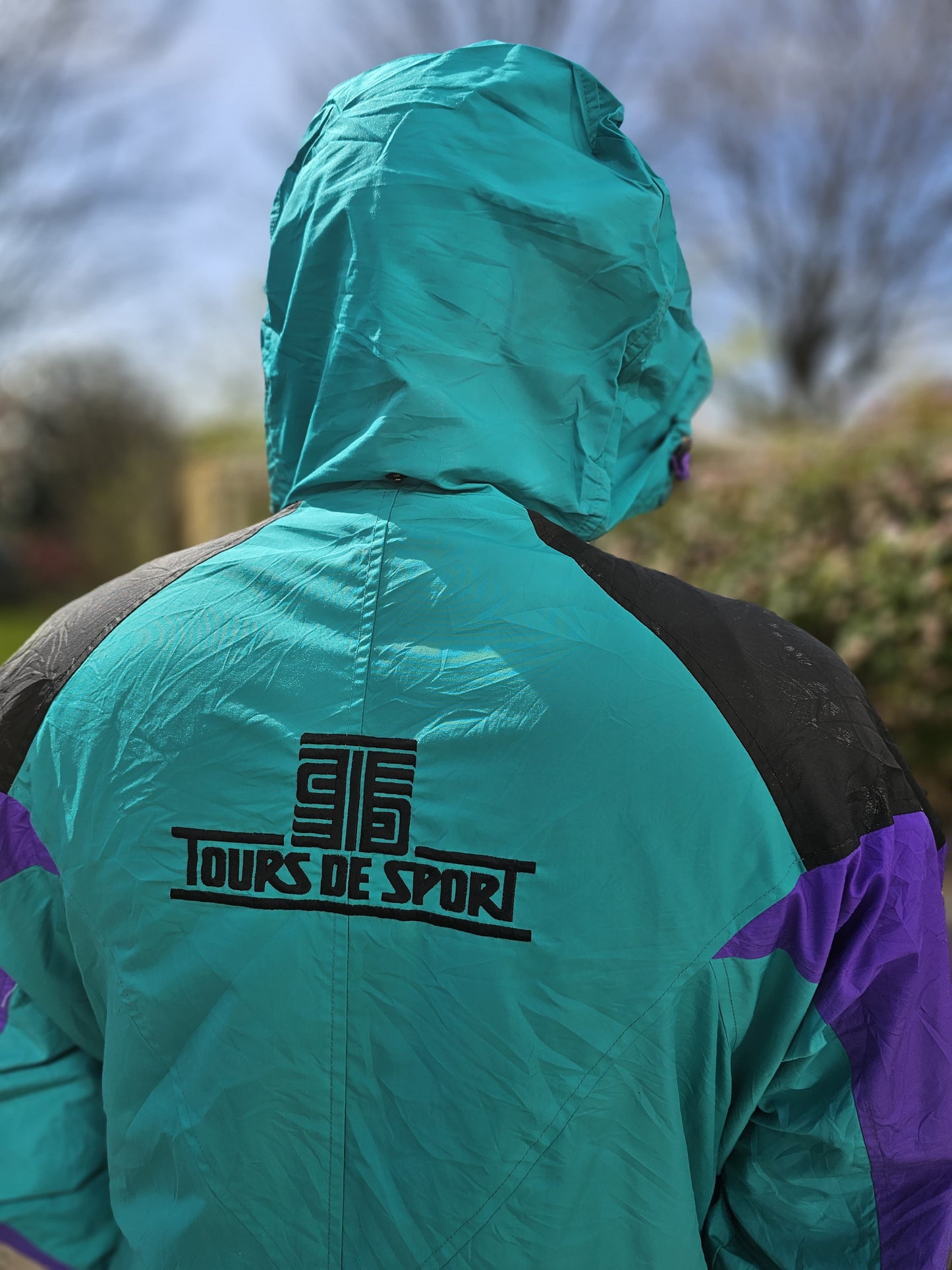 Vintage Columbia Tour De Sport Full Zip Windbreaker Jacket - L/XL - Unisex