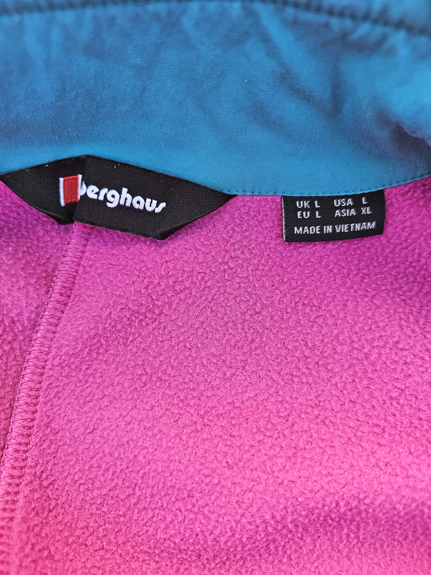 Berghaus Unisex Hot Pink Pullover 1/2 Zip Fleece Jumper - L/Large