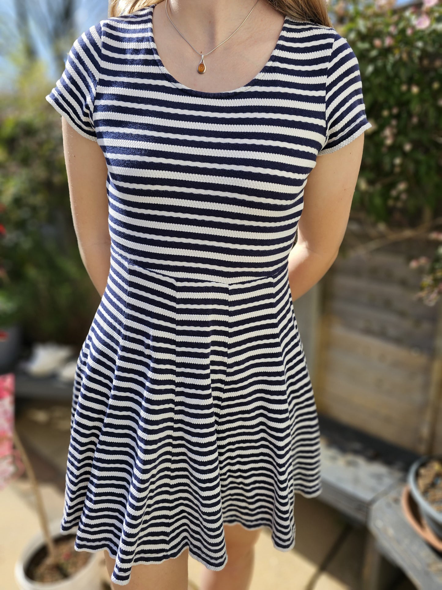 Fat Face Short Sleeved Skater Dress - 8