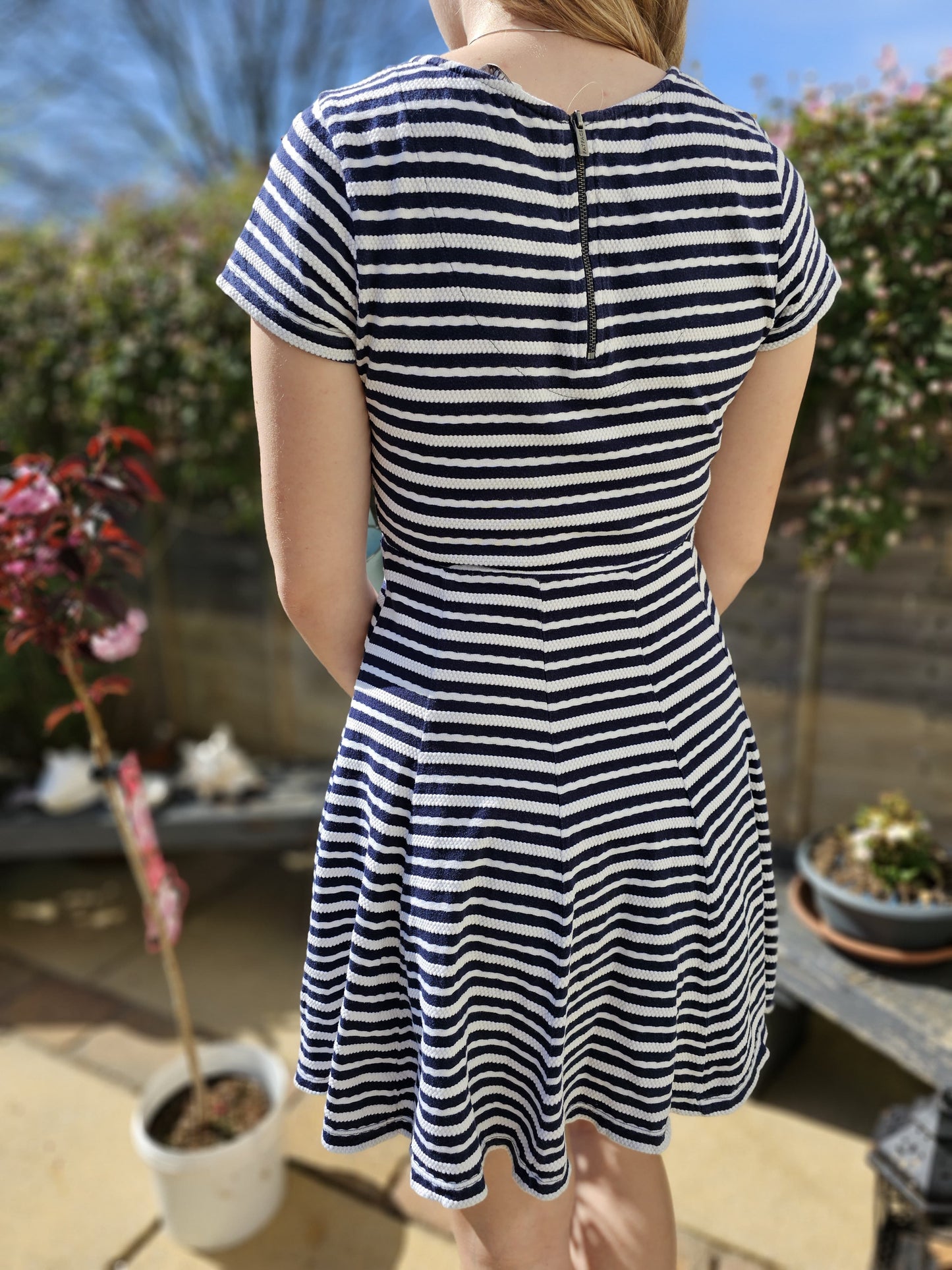 Fat Face Short Sleeved Skater Dress - 8
