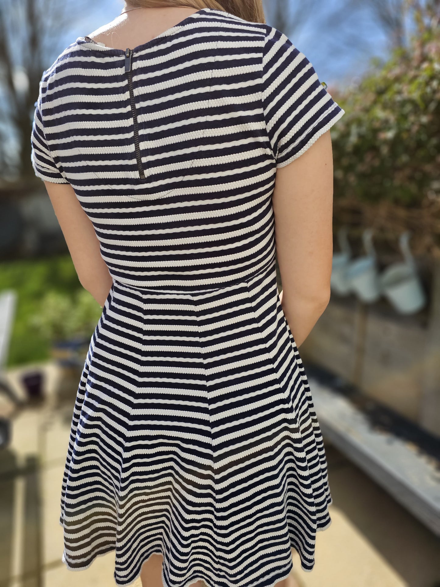 Fat Face Short Sleeved Skater Dress - 8