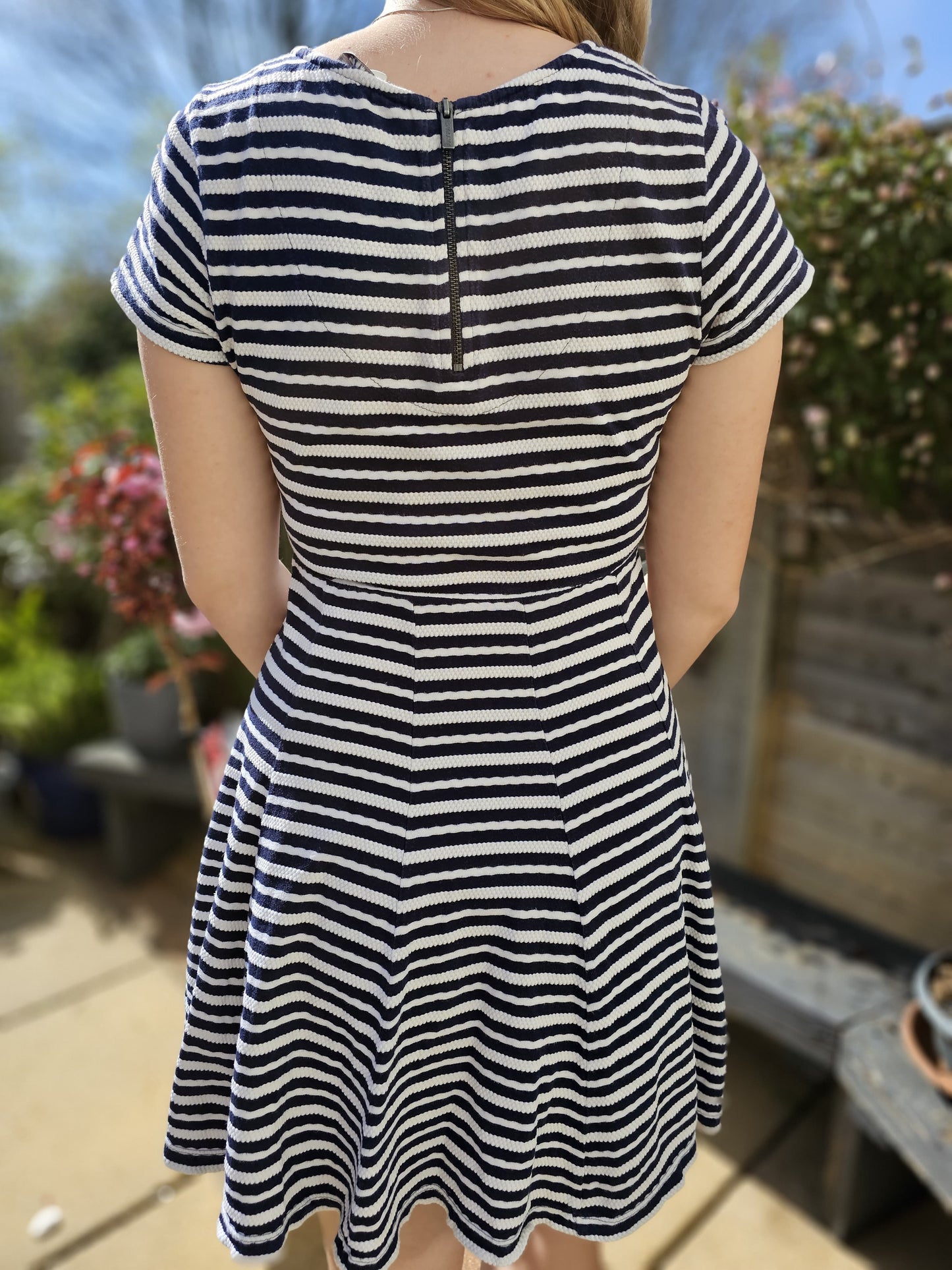 Fat Face Short Sleeved Skater Dress - 8