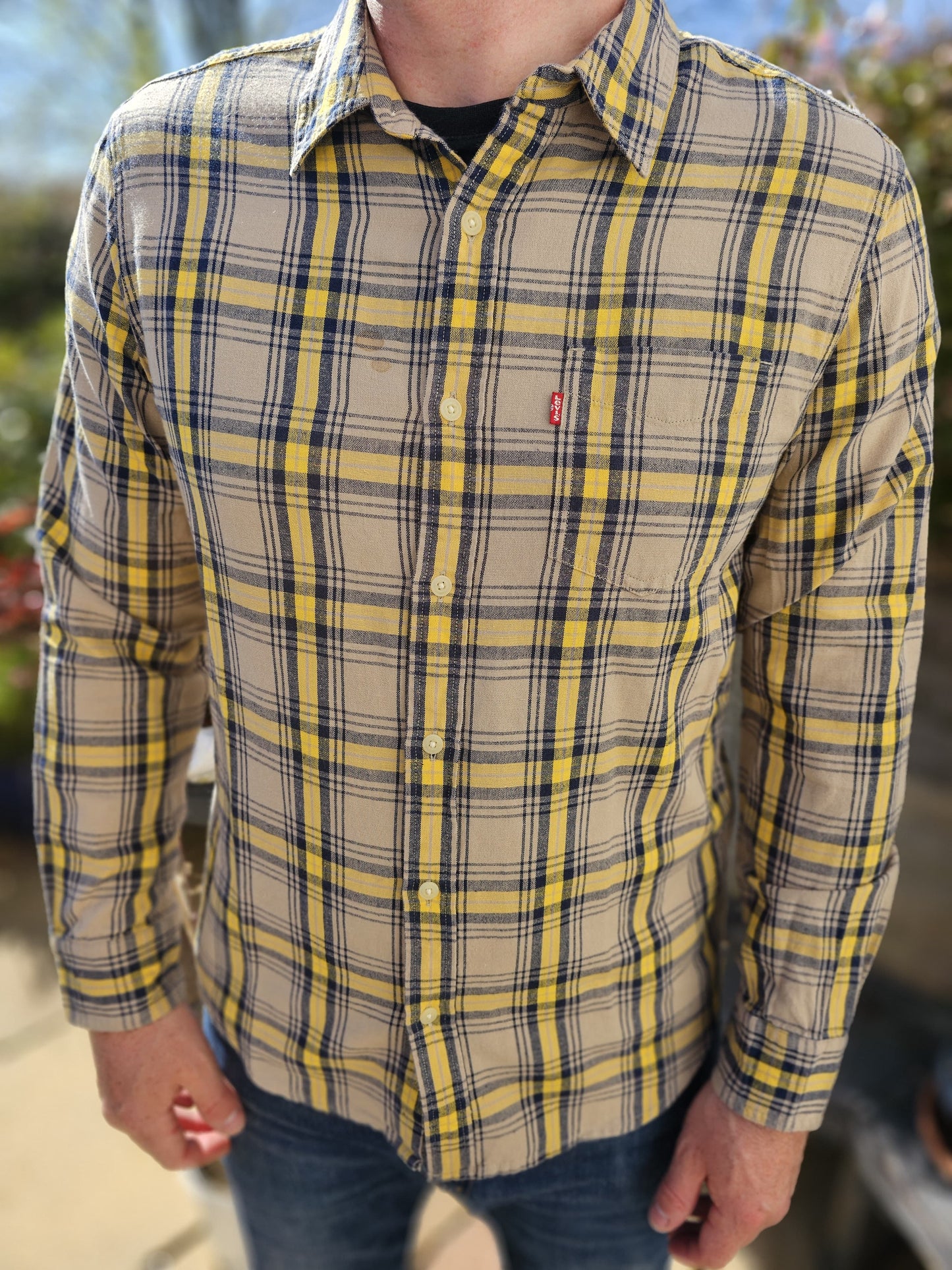 Levi's Long Sleeved Check Shirt - L/Large