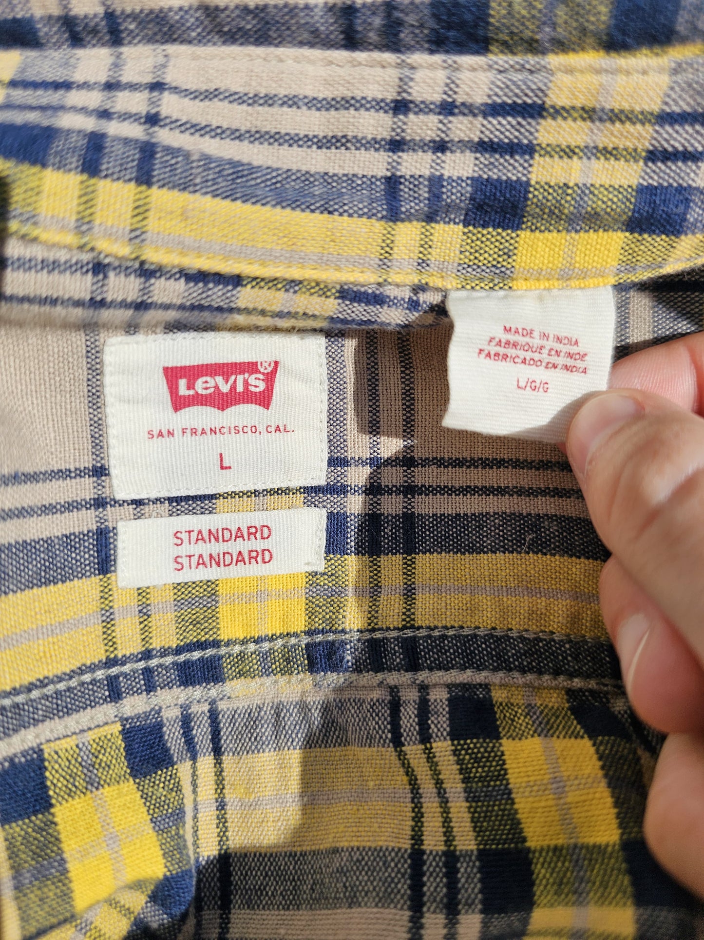 Levi's Long Sleeved Check Shirt - L/Large