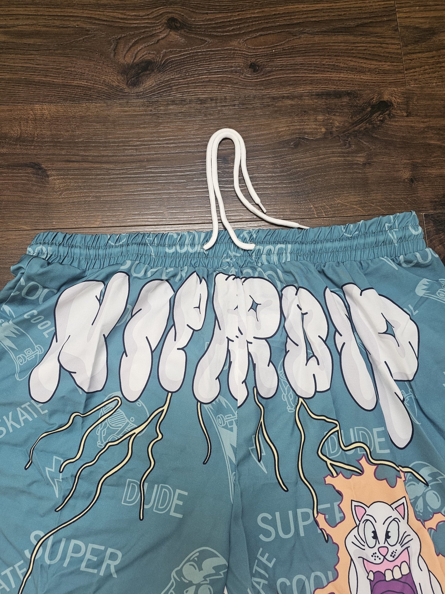 Awesome Mens/Unisex Demonish Cat Beach/Swim Shorts - XL
