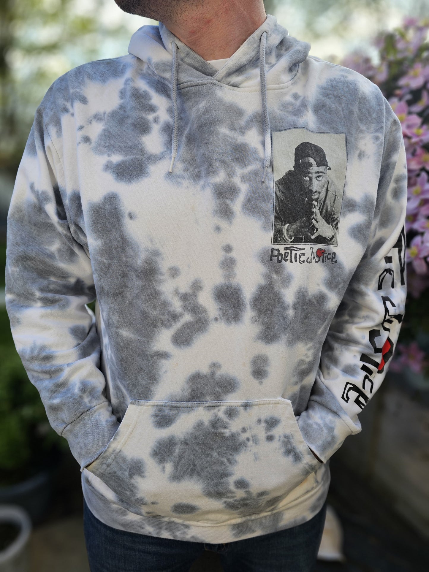 Tupac Shakur Retro Poetic Justice Pullover Hoodie Jumper - L/Large