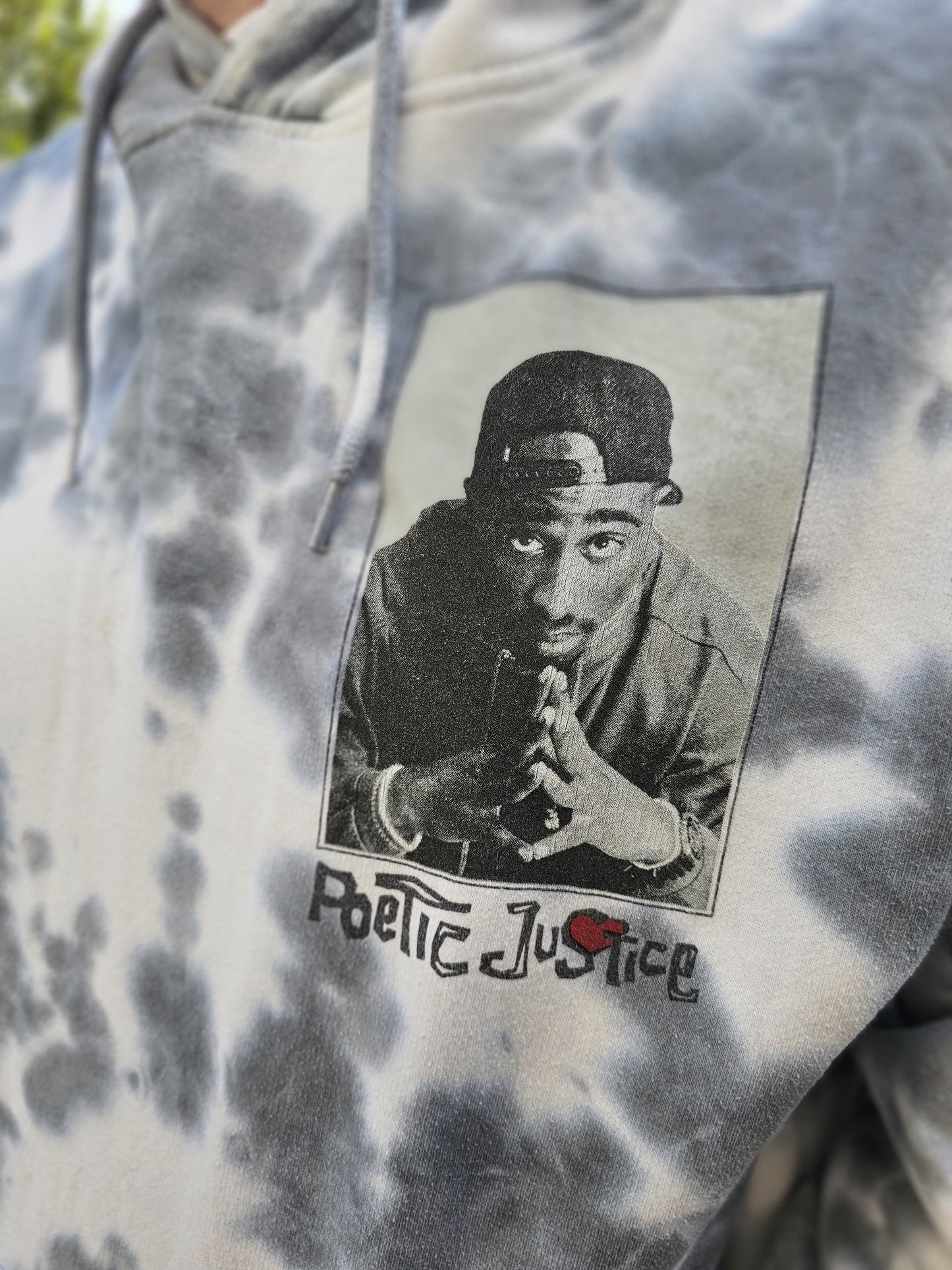 Tupac Shakur Retro Poetic Justice Pullover Hoodie Jumper - L/Large