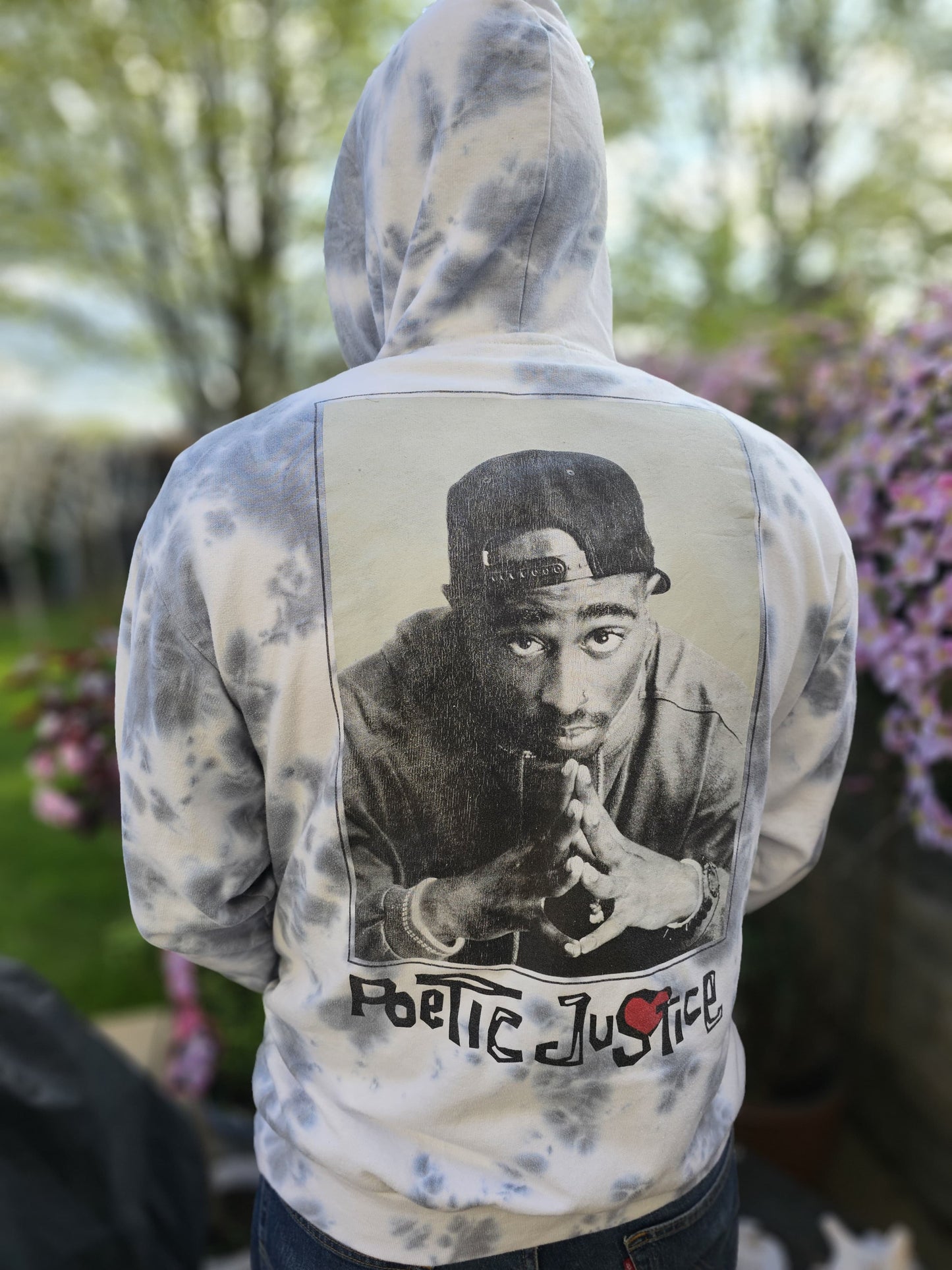 Tupac Shakur Retro Poetic Justice Pullover Hoodie Jumper - L/Large