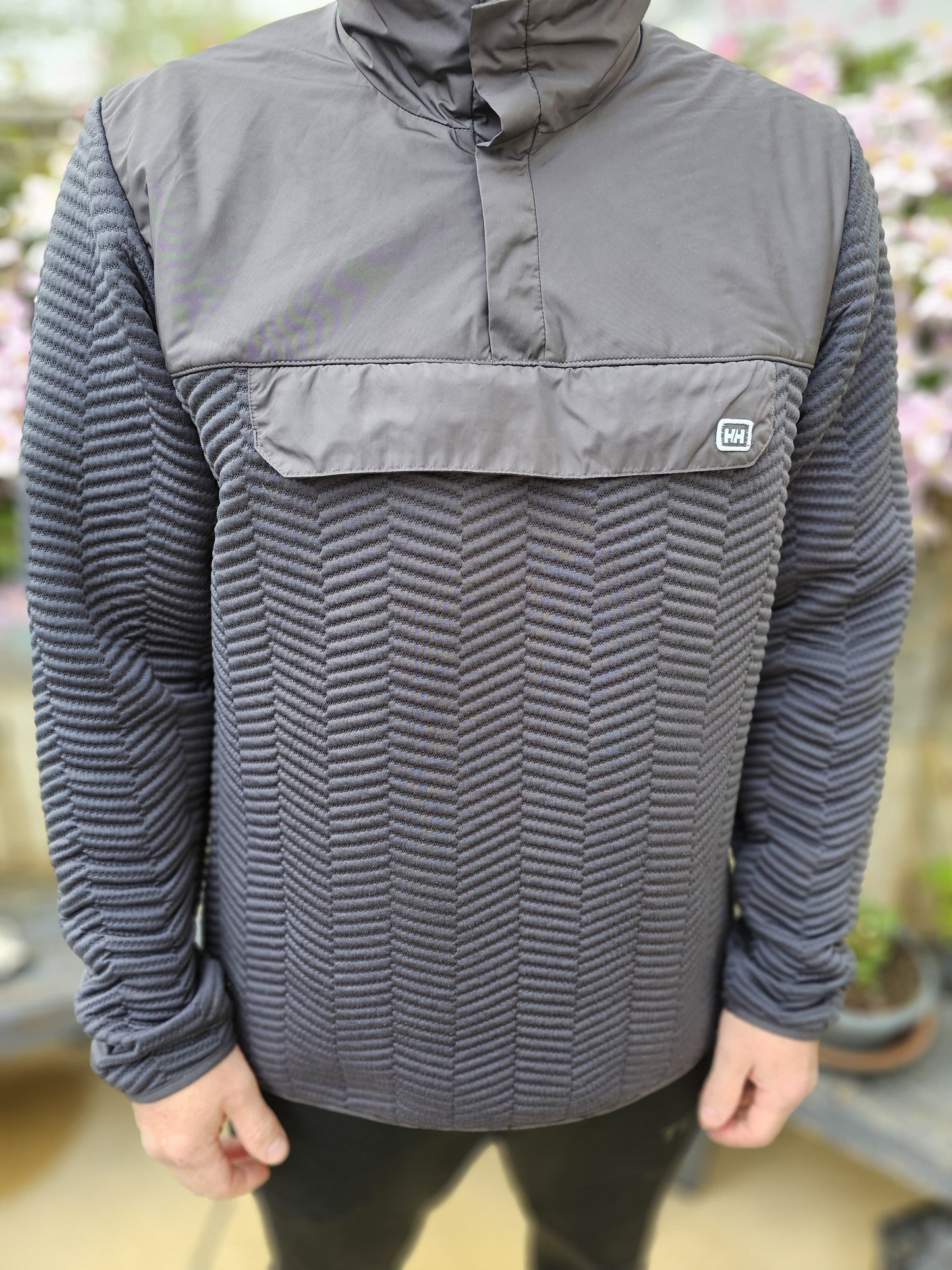 Mens Helly Hansen Quilted Lillo Pullover Poppers Jumper Sweatshirt - XL/Extra Large