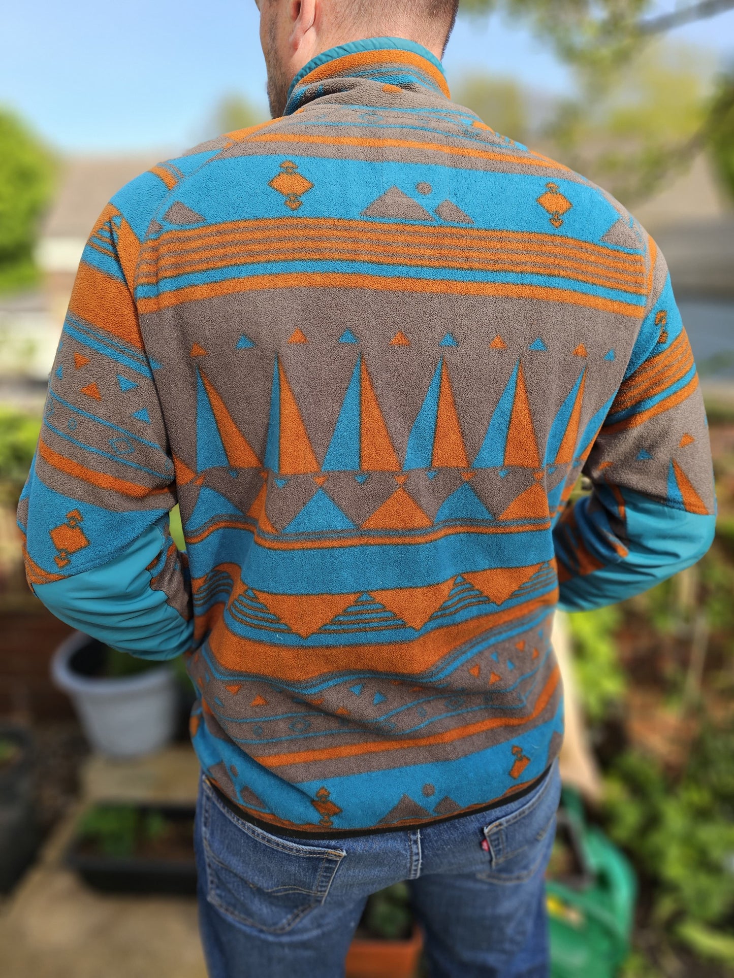 KAVU Teannaway Pullover Button Up Fleece Jumper - M/Medium
