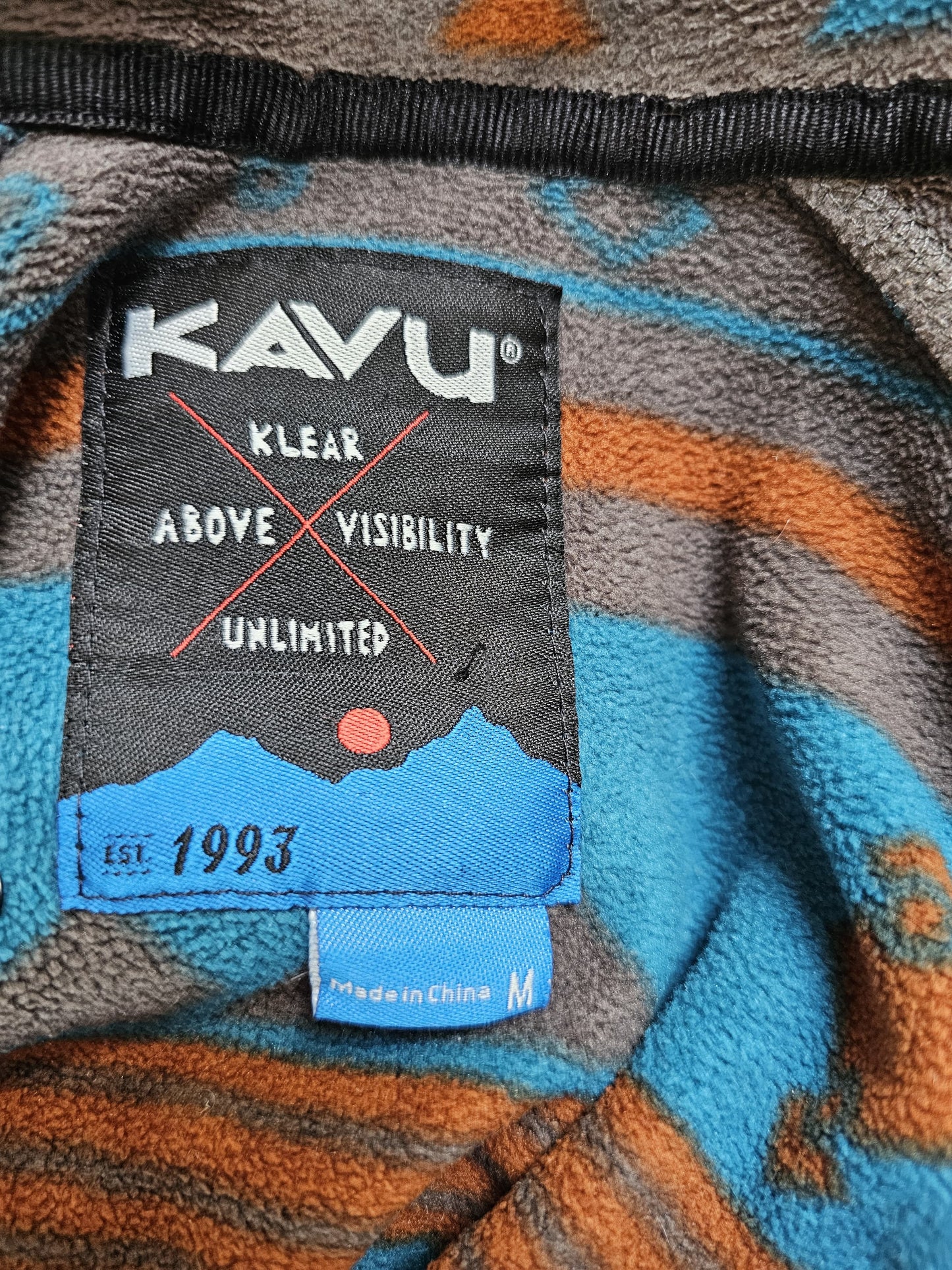KAVU Teannaway Pullover Button Up Fleece Jumper - M/Medium