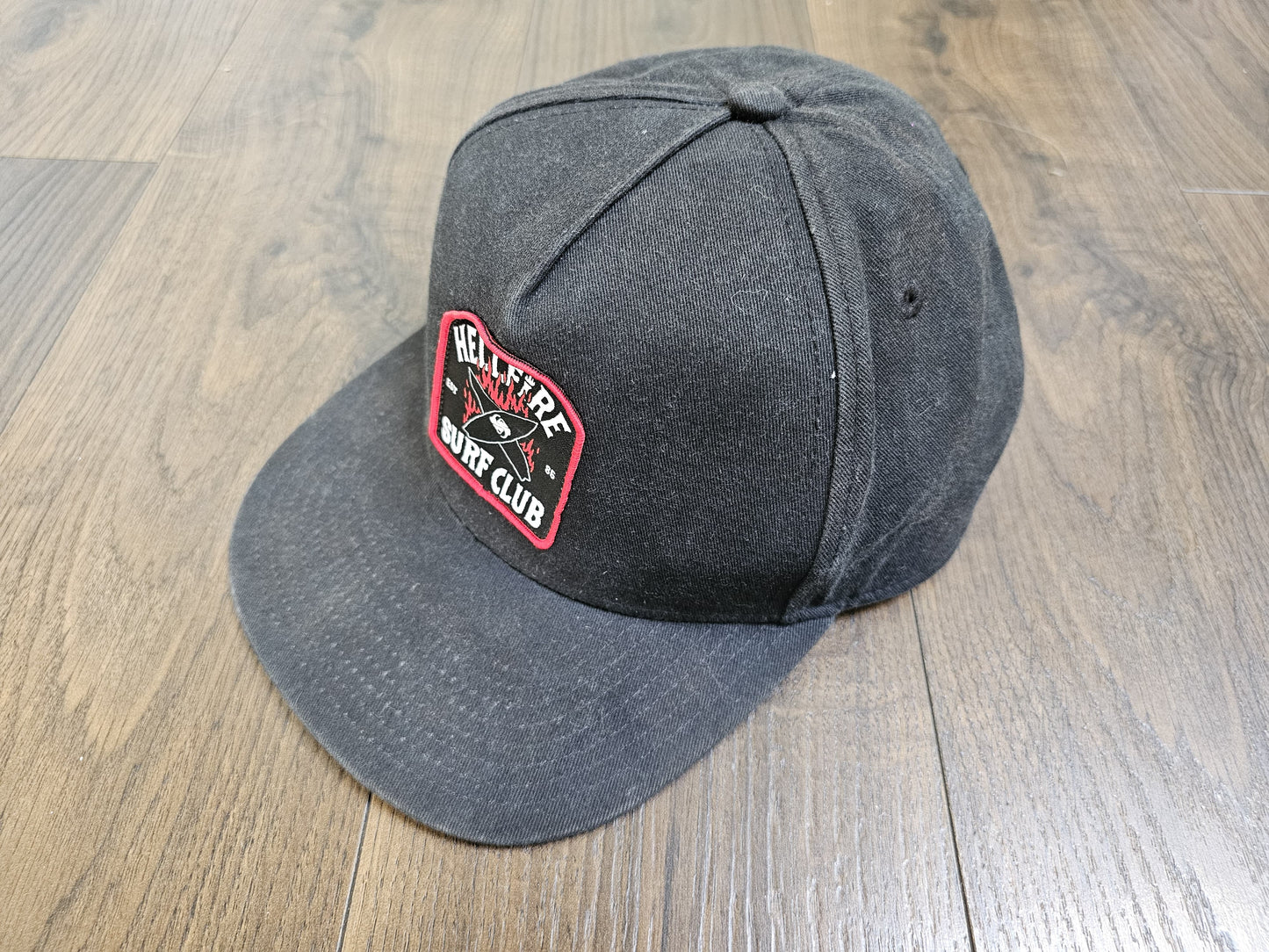 Quiksilver X Stranger Unisex Things Collab Snap Back Hat In Black - Adjustable