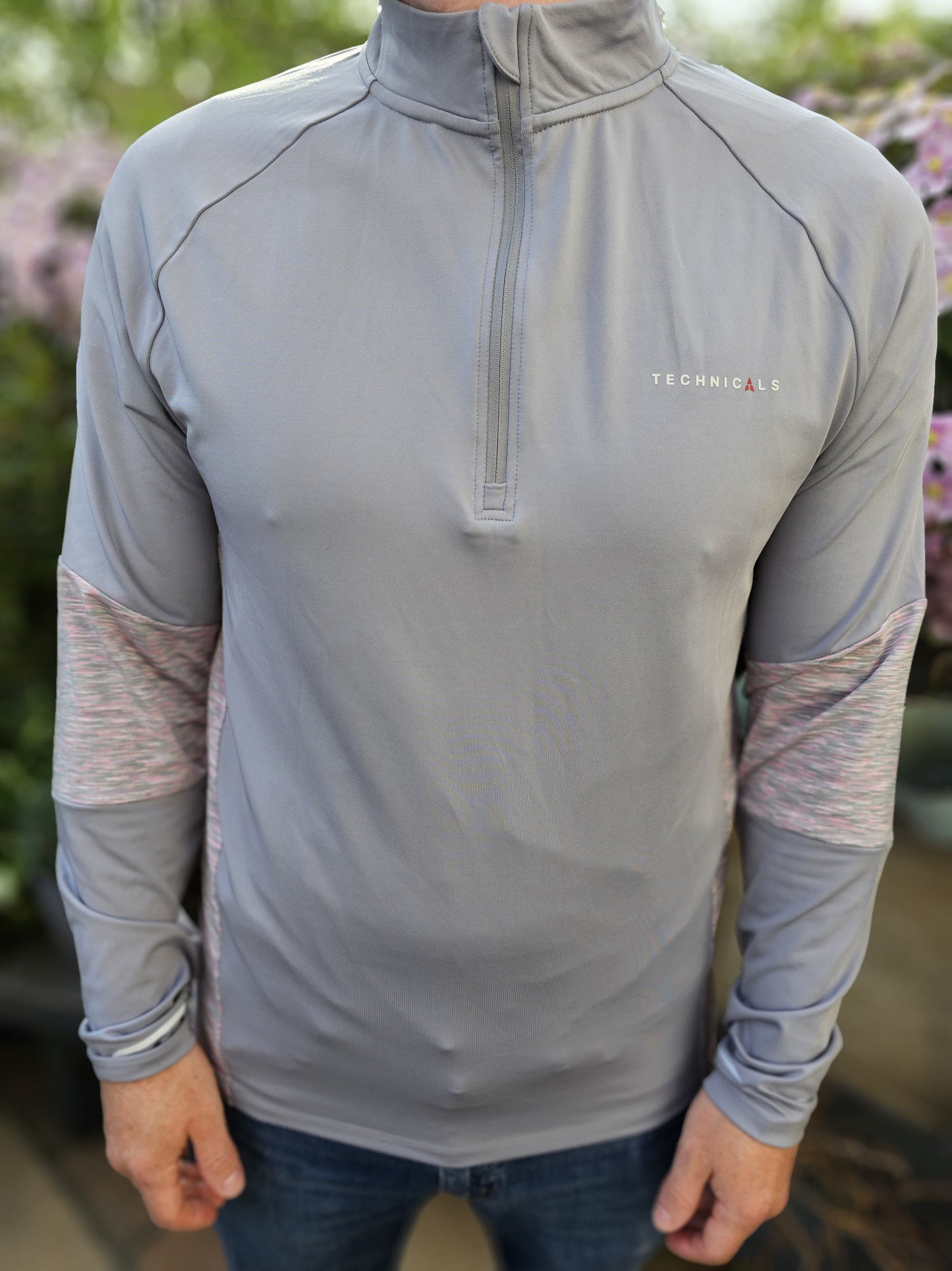 Technicals Long Sleeve Quarter Zip Top Grey - L/Large