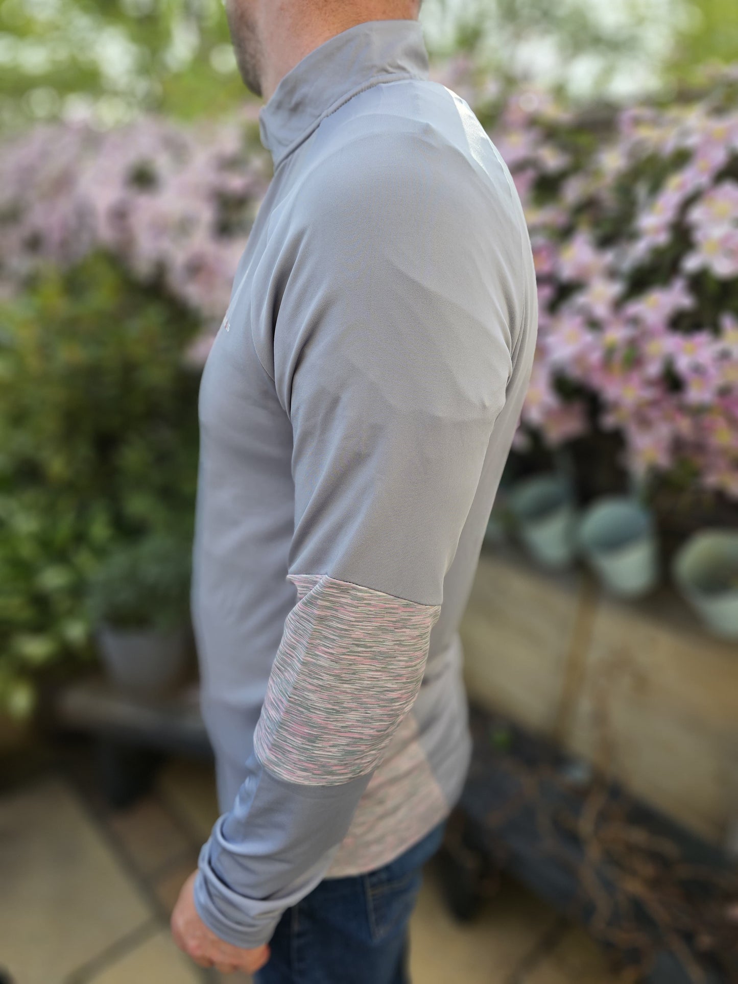 Technicals Long Sleeve Quarter Zip Top Grey - L/Large