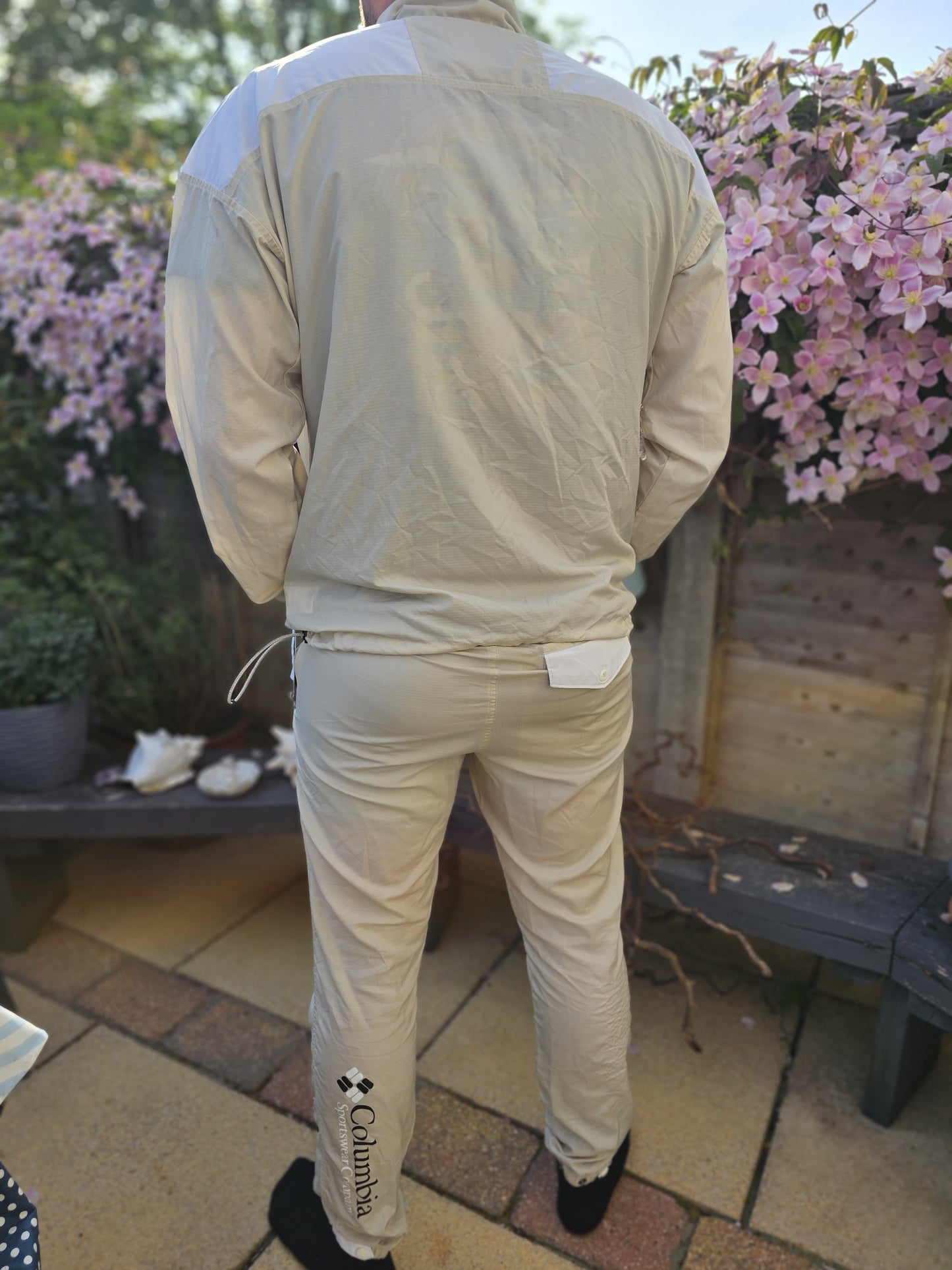Mens Columbia Full Tracksuit Top & Bottoms Wind Breaker - M/Medium/30