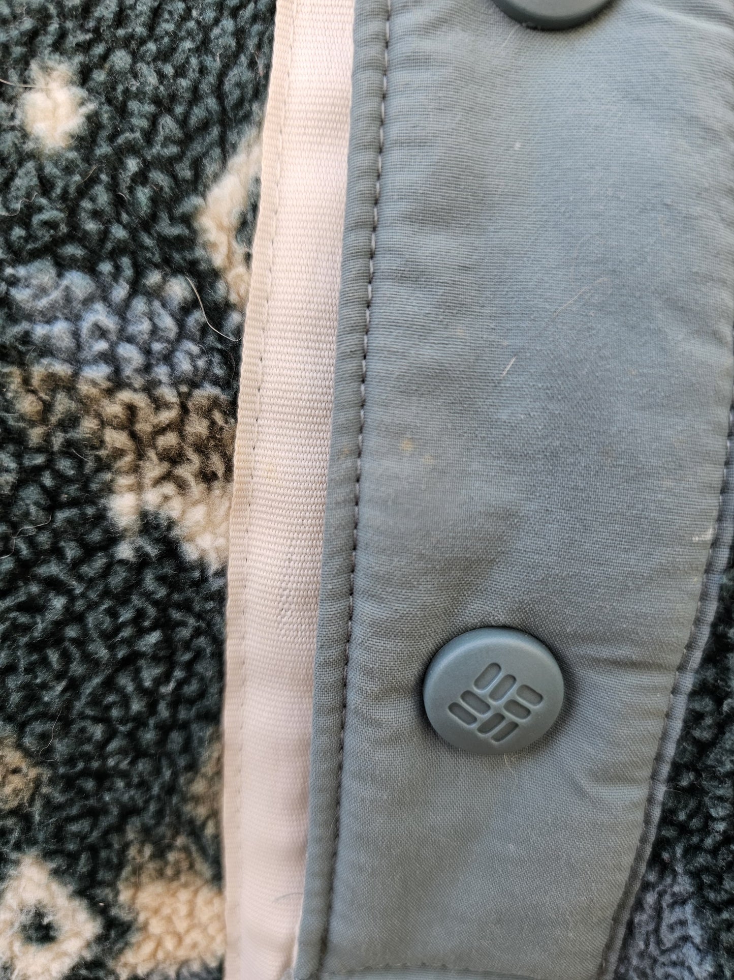 Columbia Unisex Aztec/Geo Pullover Button Up Fleece Jumper - XS/M