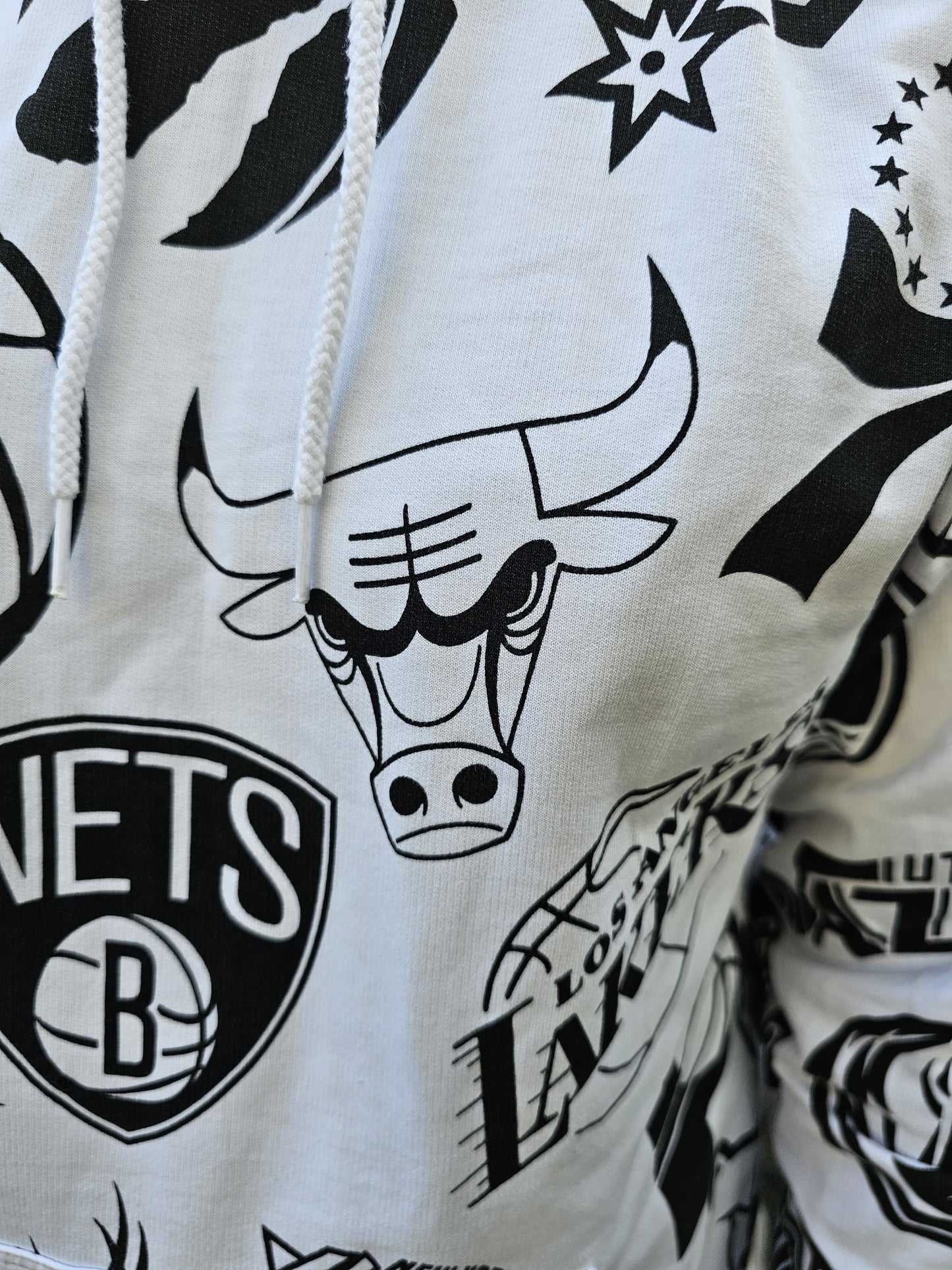 New Era X NBA White Hoodie - M/Medium