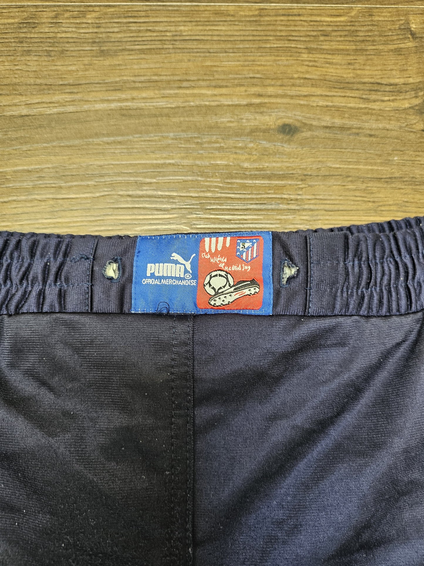 Vintage Atletico Madrid Football Puma Tracksuit Bottoms/Joggers/Trackies - L/Large 90s