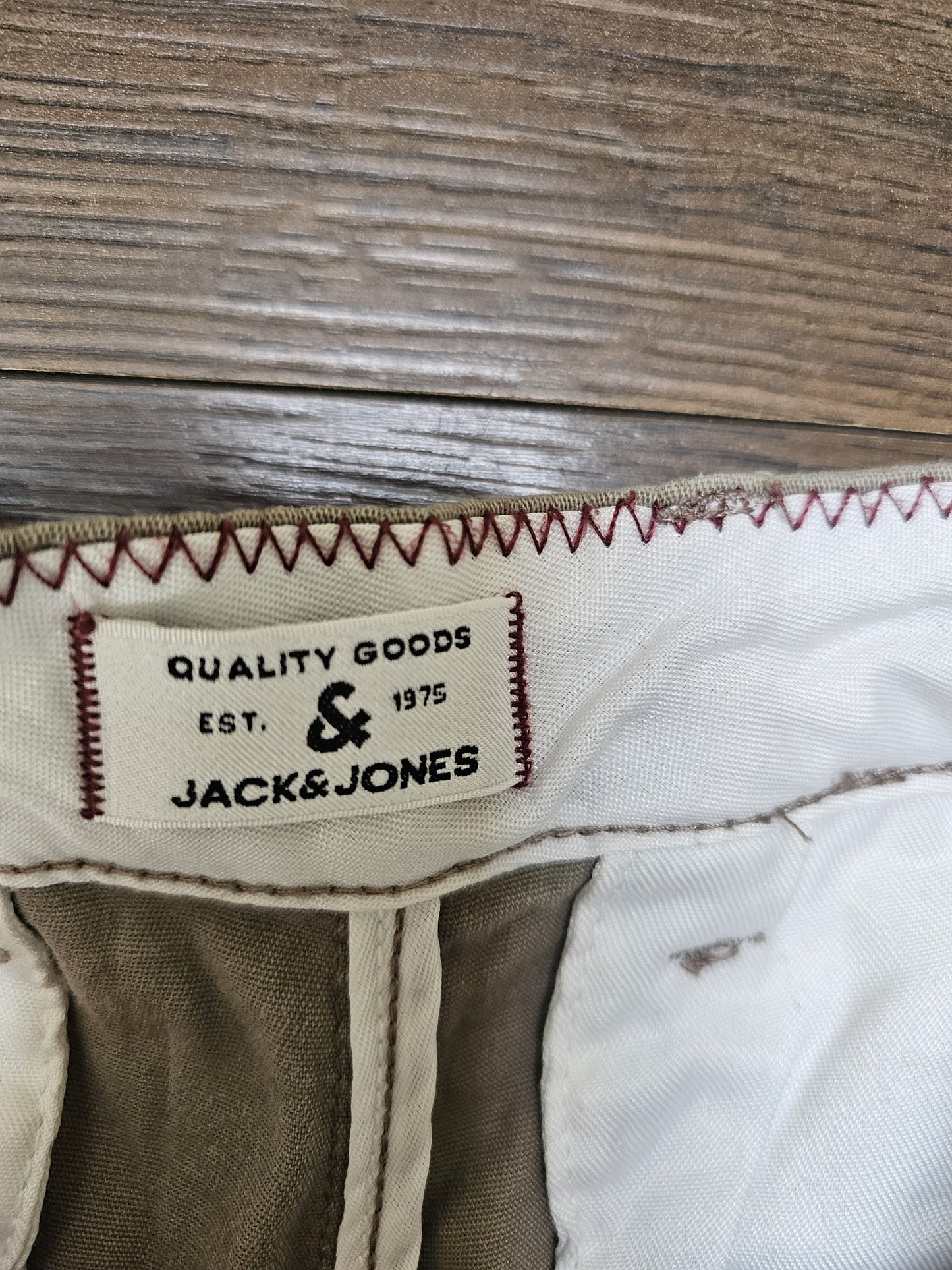 Mens Slim Fit Jack & Jones Chinos Beige - W32/L30