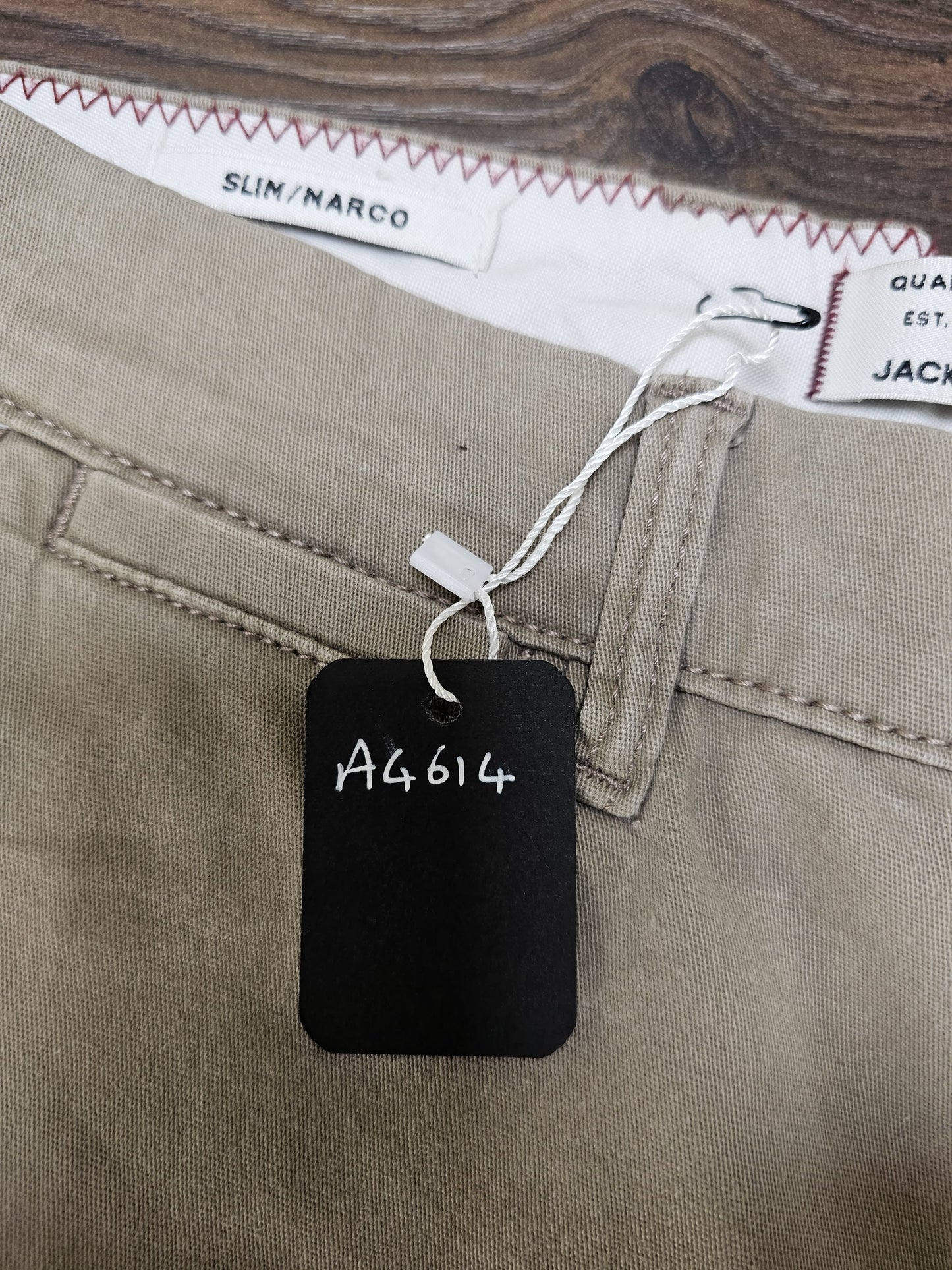 Mens Slim Fit Jack & Jones Chinos Beige - W32/L30