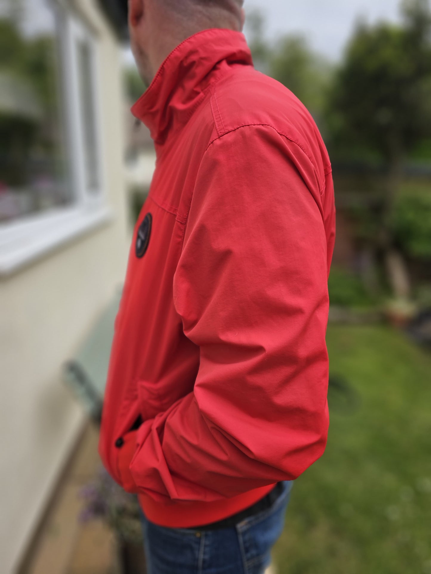 Napapijri Geographic Full Zip Smart Casual Bomber Style Jacket Red - XXL/Extra Extra Large
