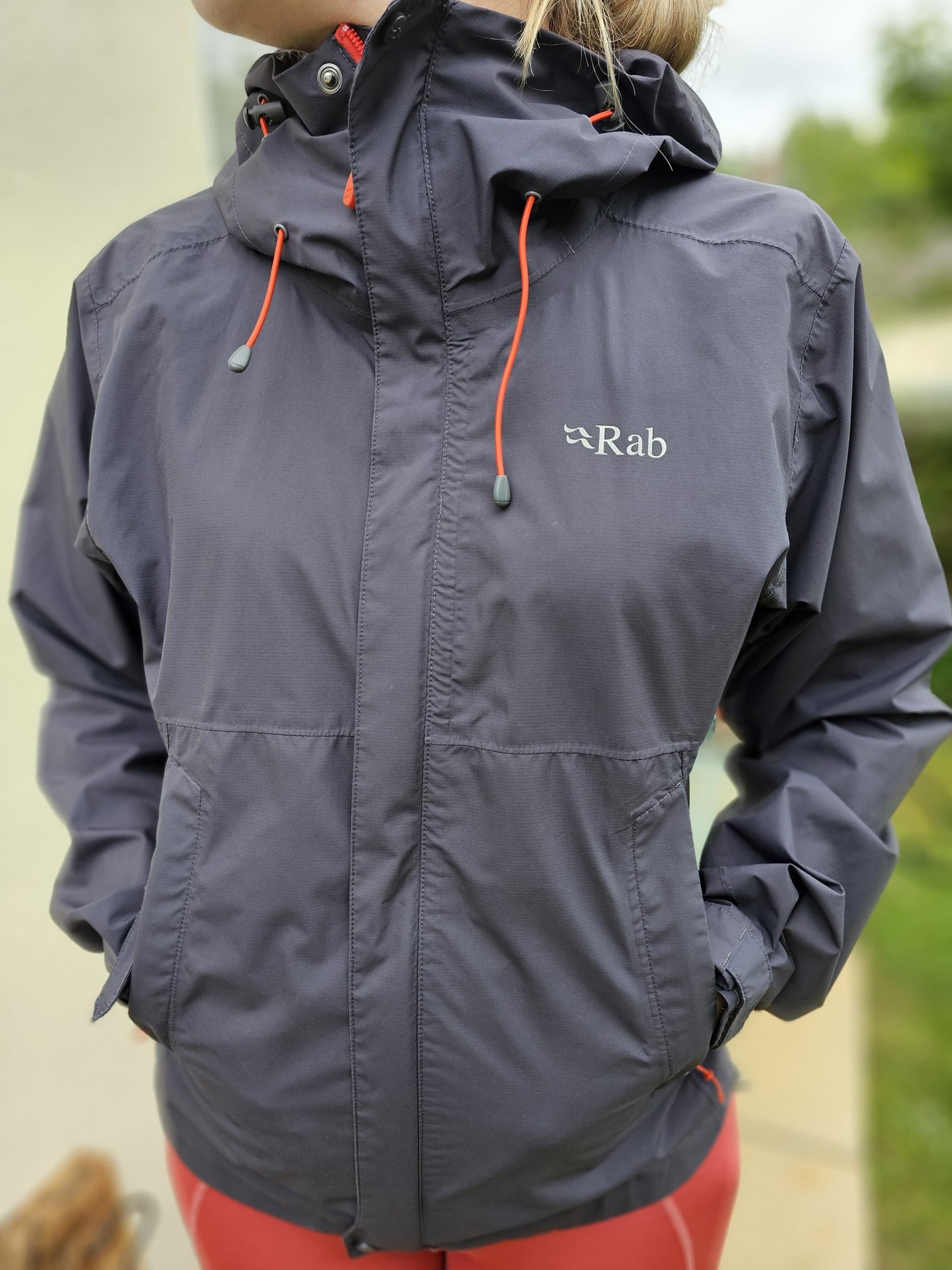 Rab Womens Downpour Eco Rain Jacket - Black - UK 10