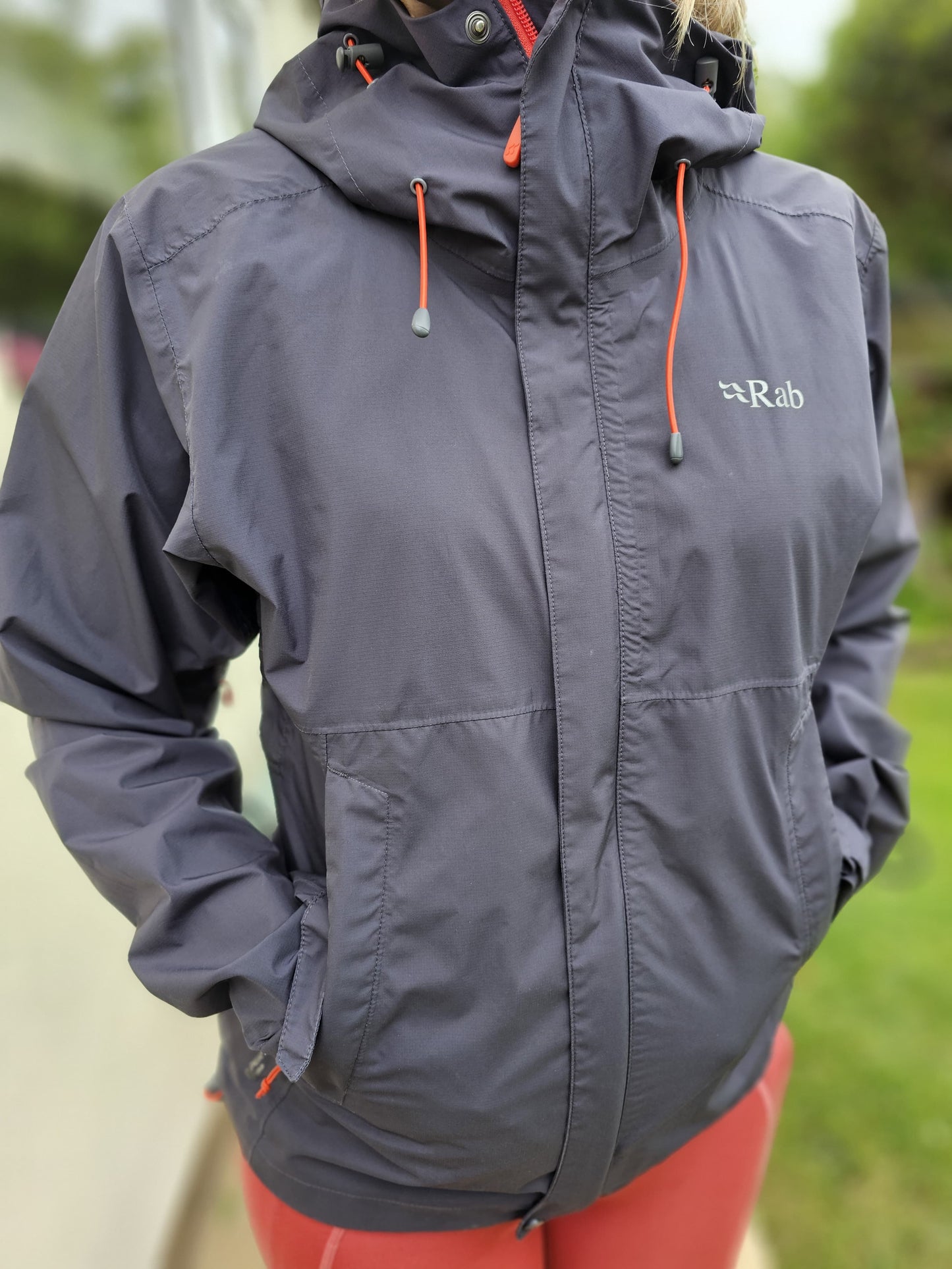 Rab Womens Downpour Eco Rain Jacket - Black - UK 10